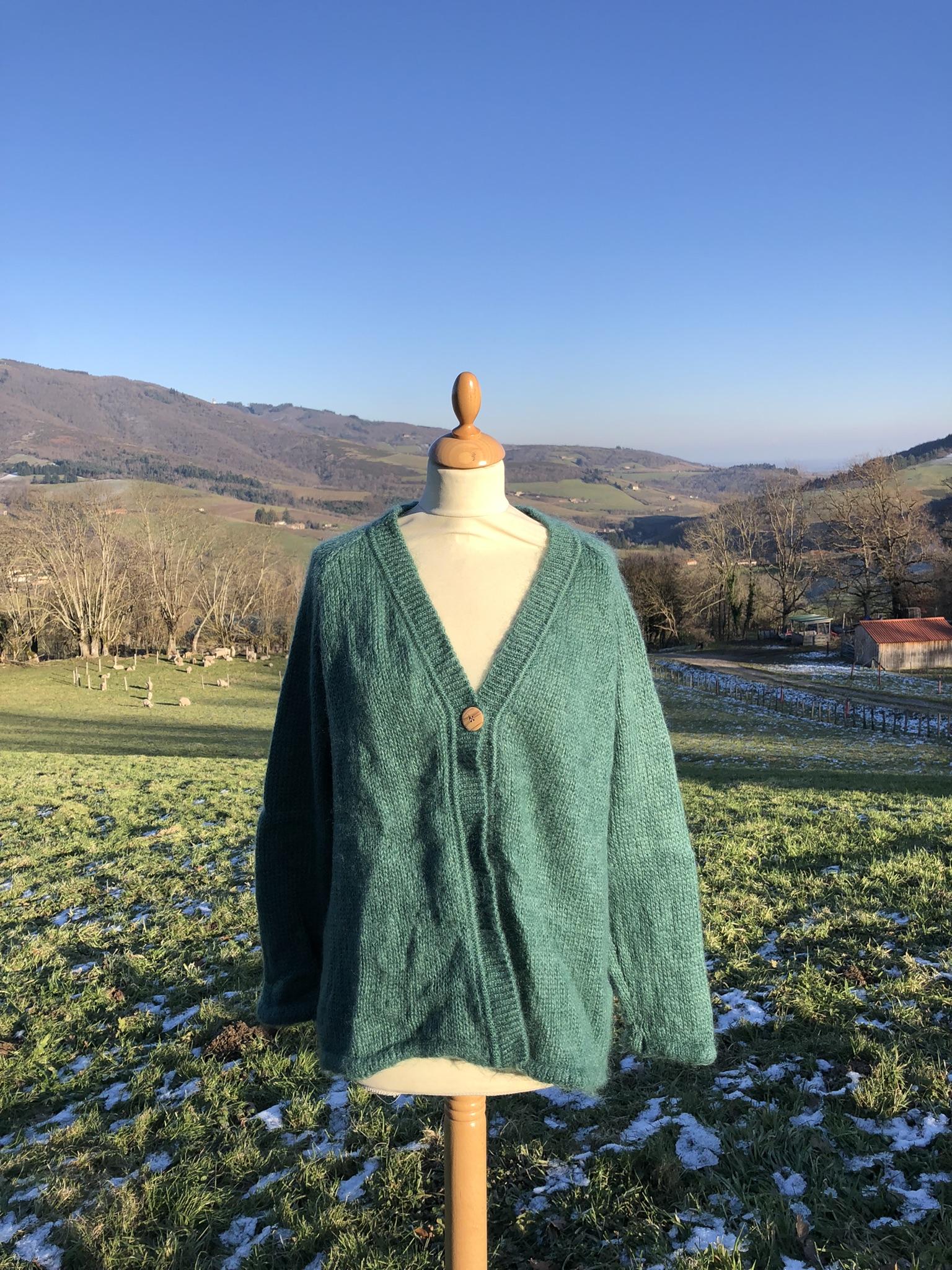 Gilet volupté mohair et soie