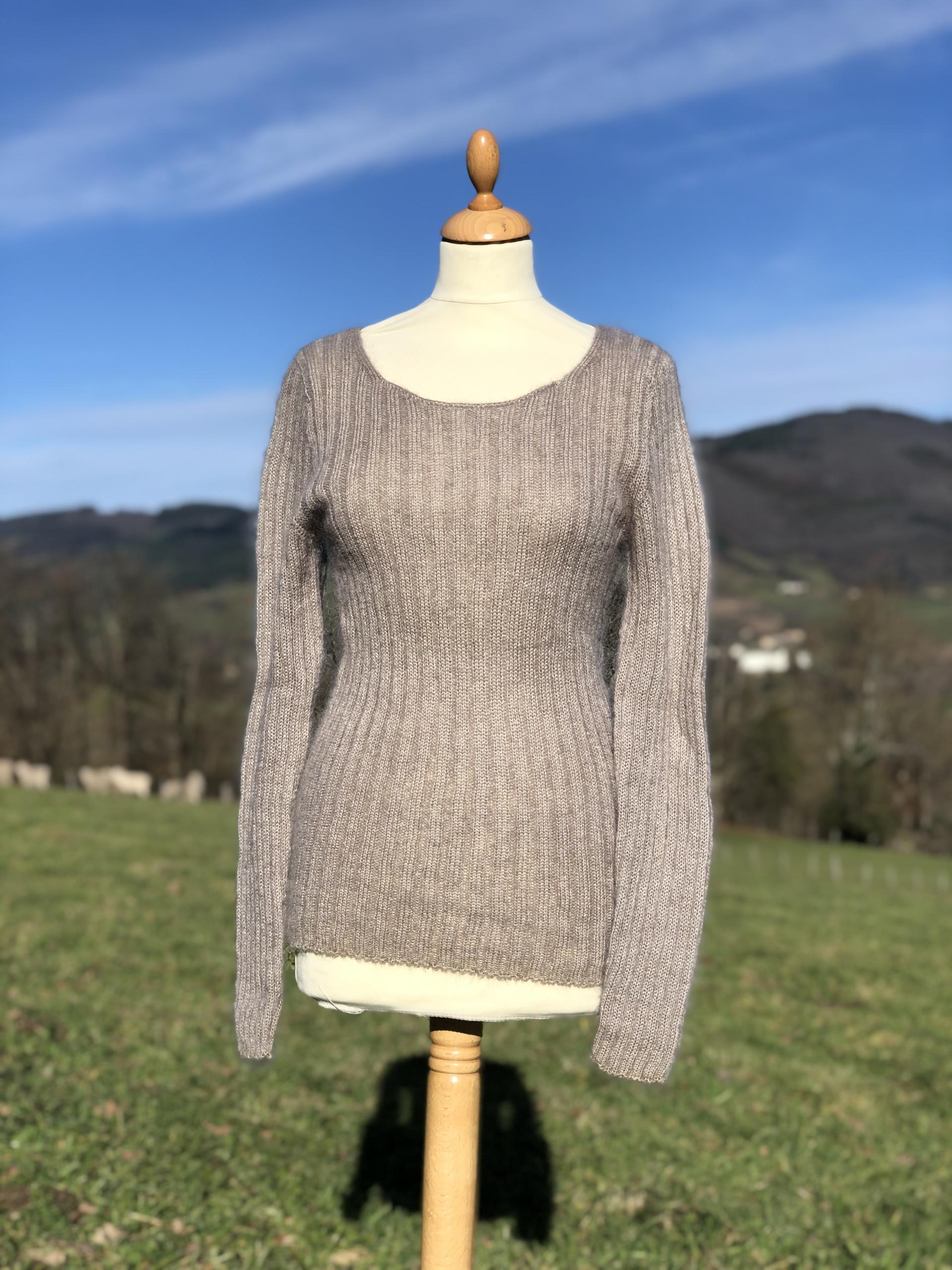 Pull Double Fil à Côte Mohair & Soie - Élégance