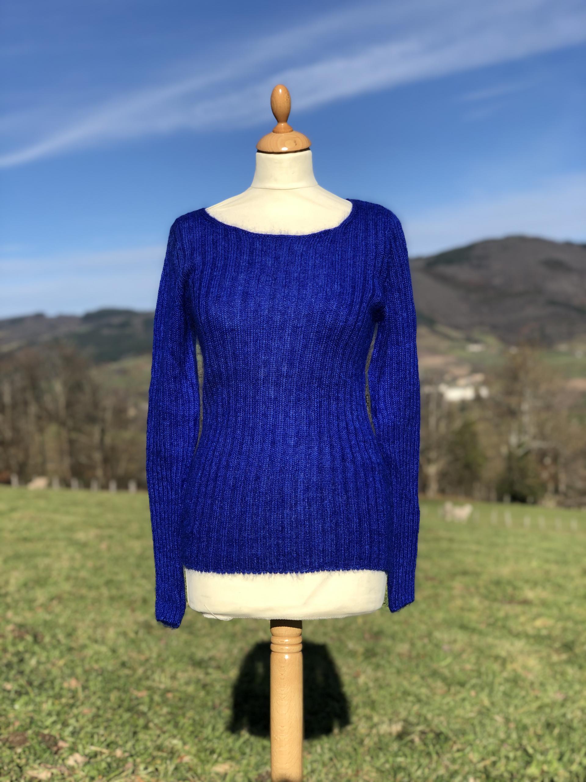 Pull Double Fil à Côte Mohair & Soie - Élégance