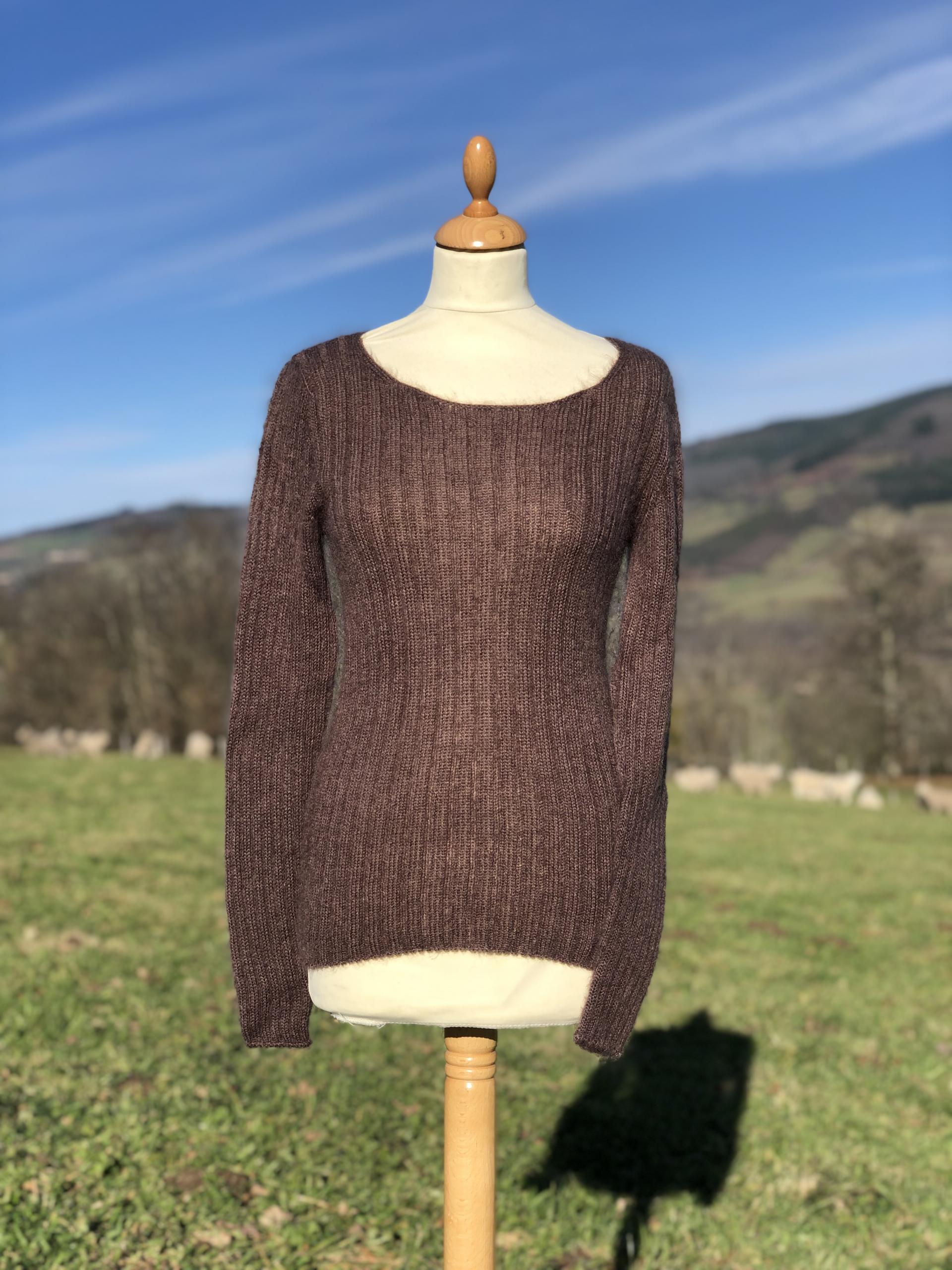 Pull Double Fil à Côte Mohair & Soie - Élégance