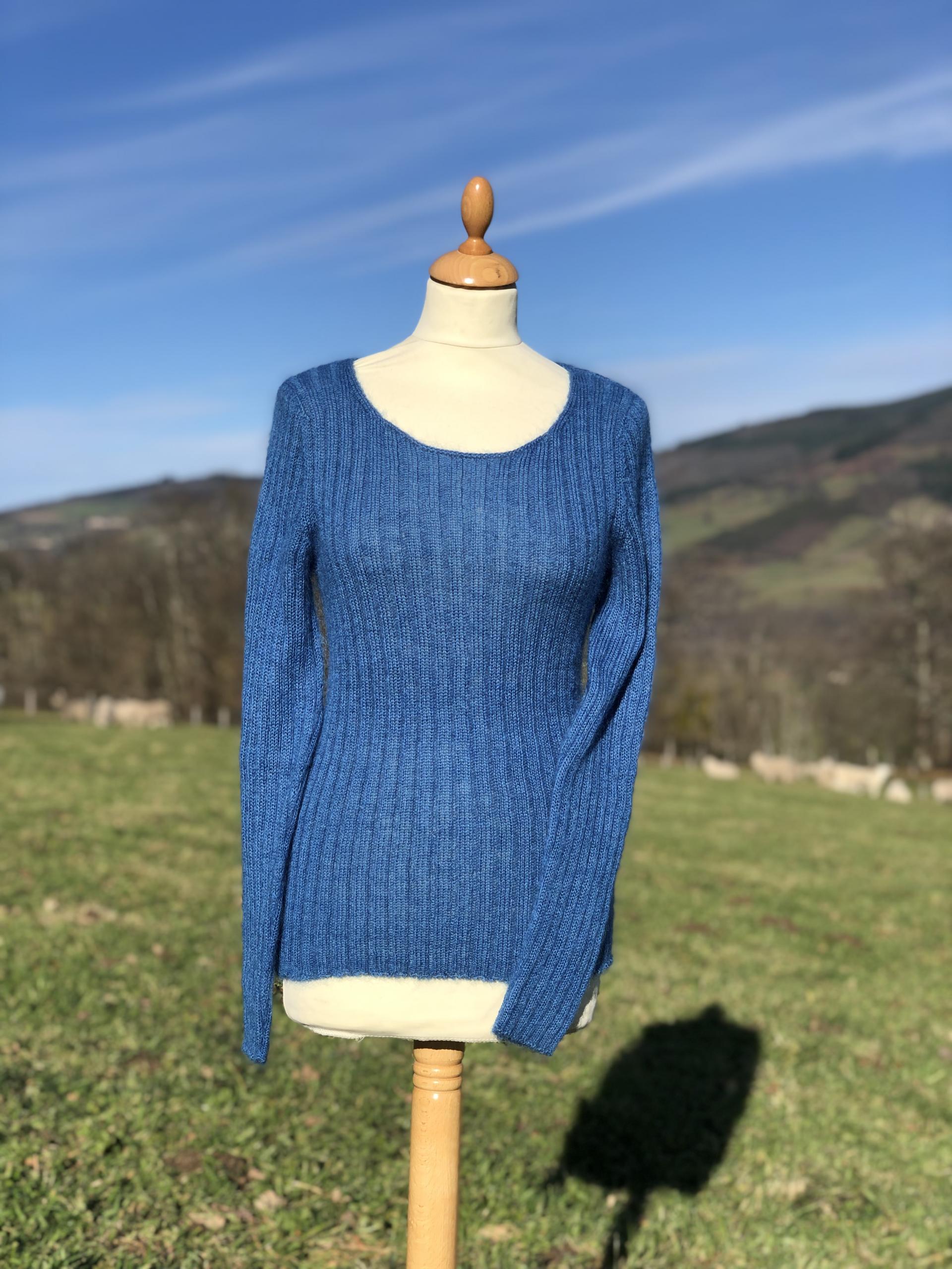 Pull Double Fil à Côte Mohair & Soie - Élégance