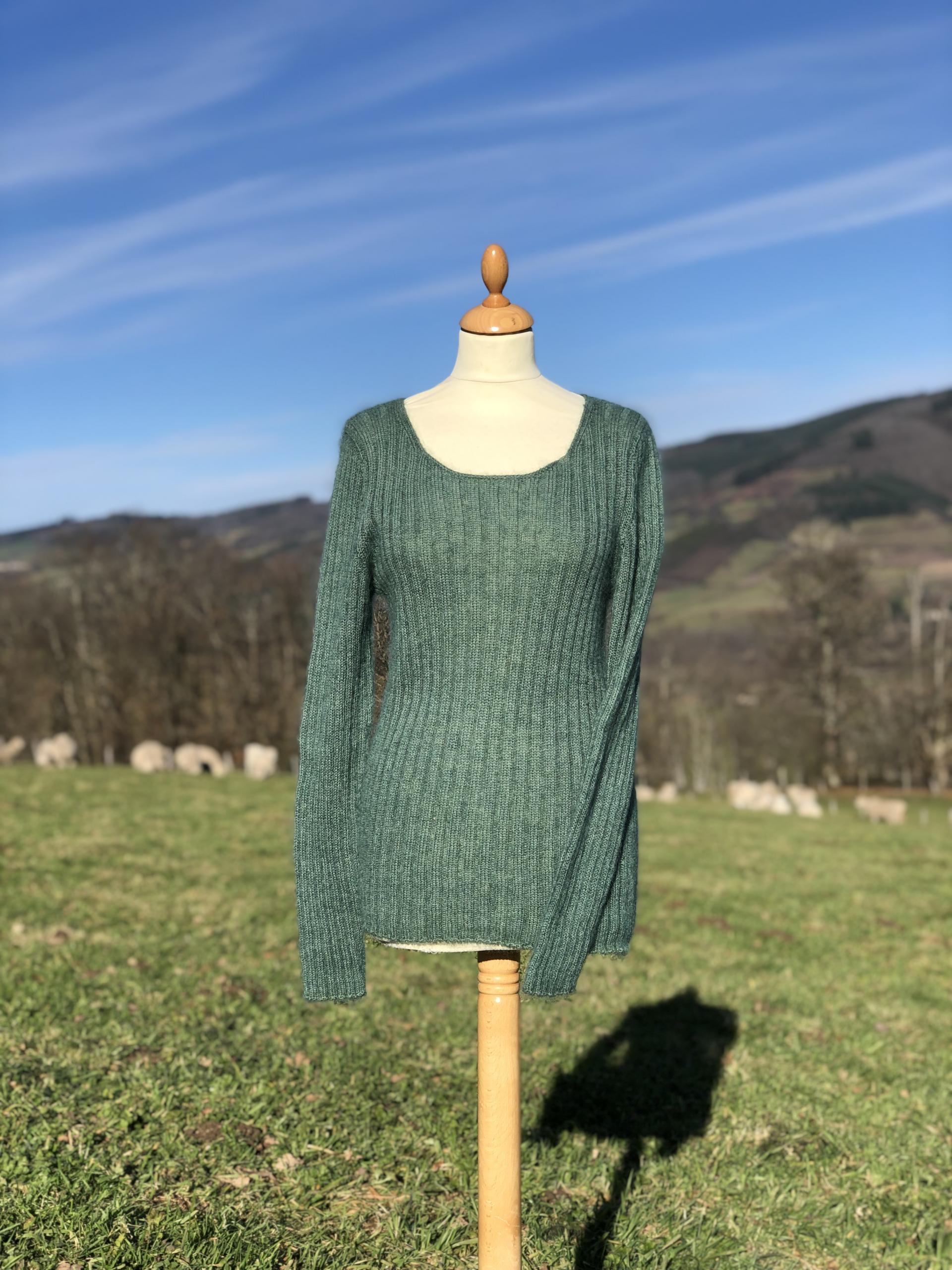 Pull Double Fil à Côte Mohair & Soie - Élégance
