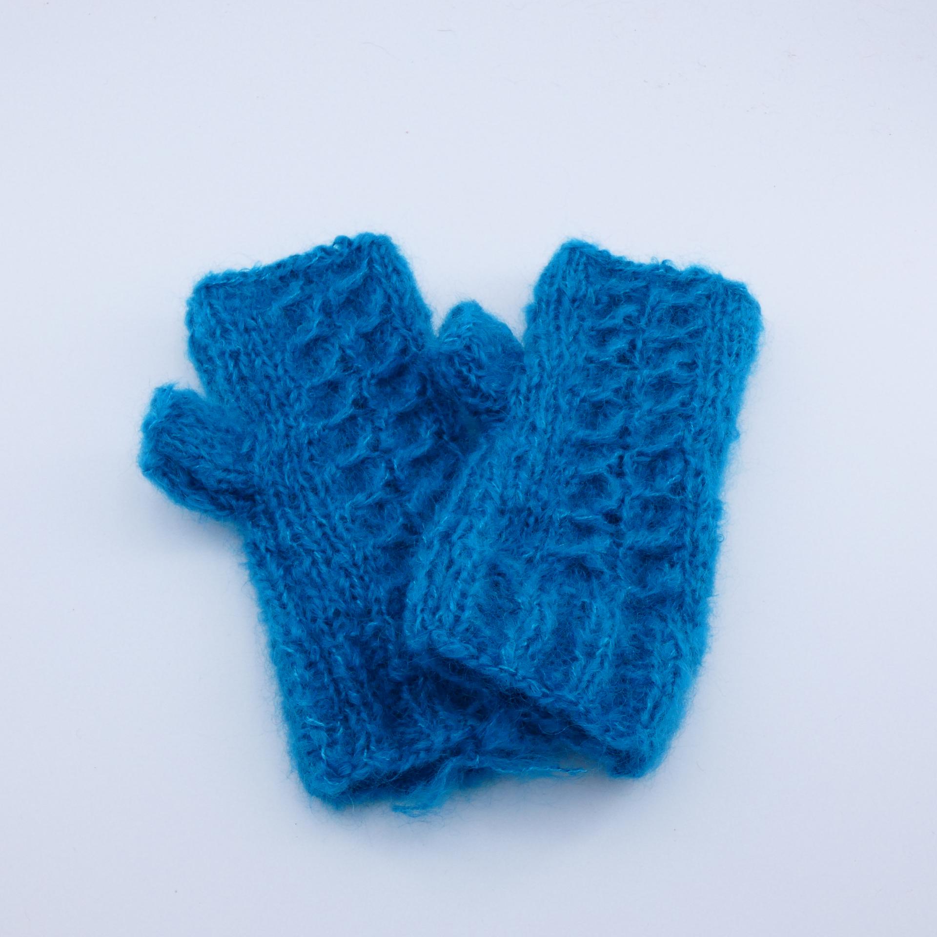 Mitaines laine mohair cèdre