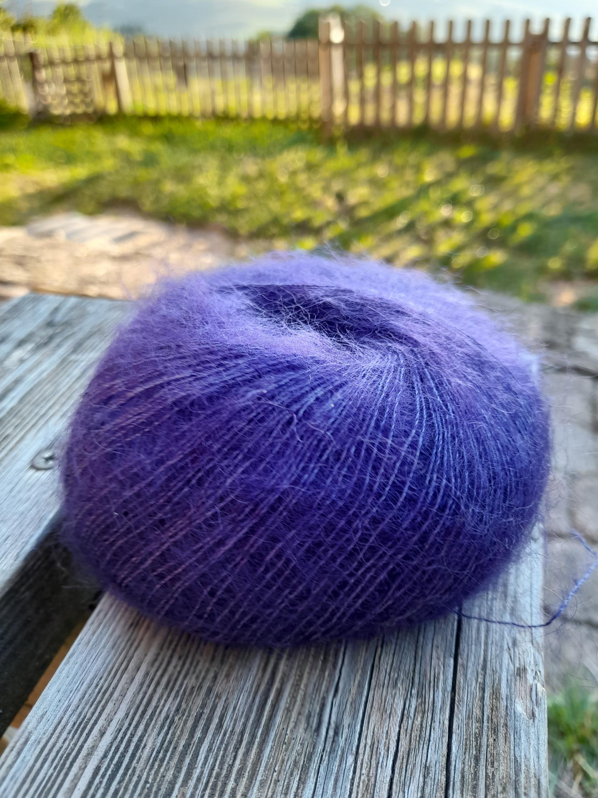 Pelote laine Mohair Elégance myrtille