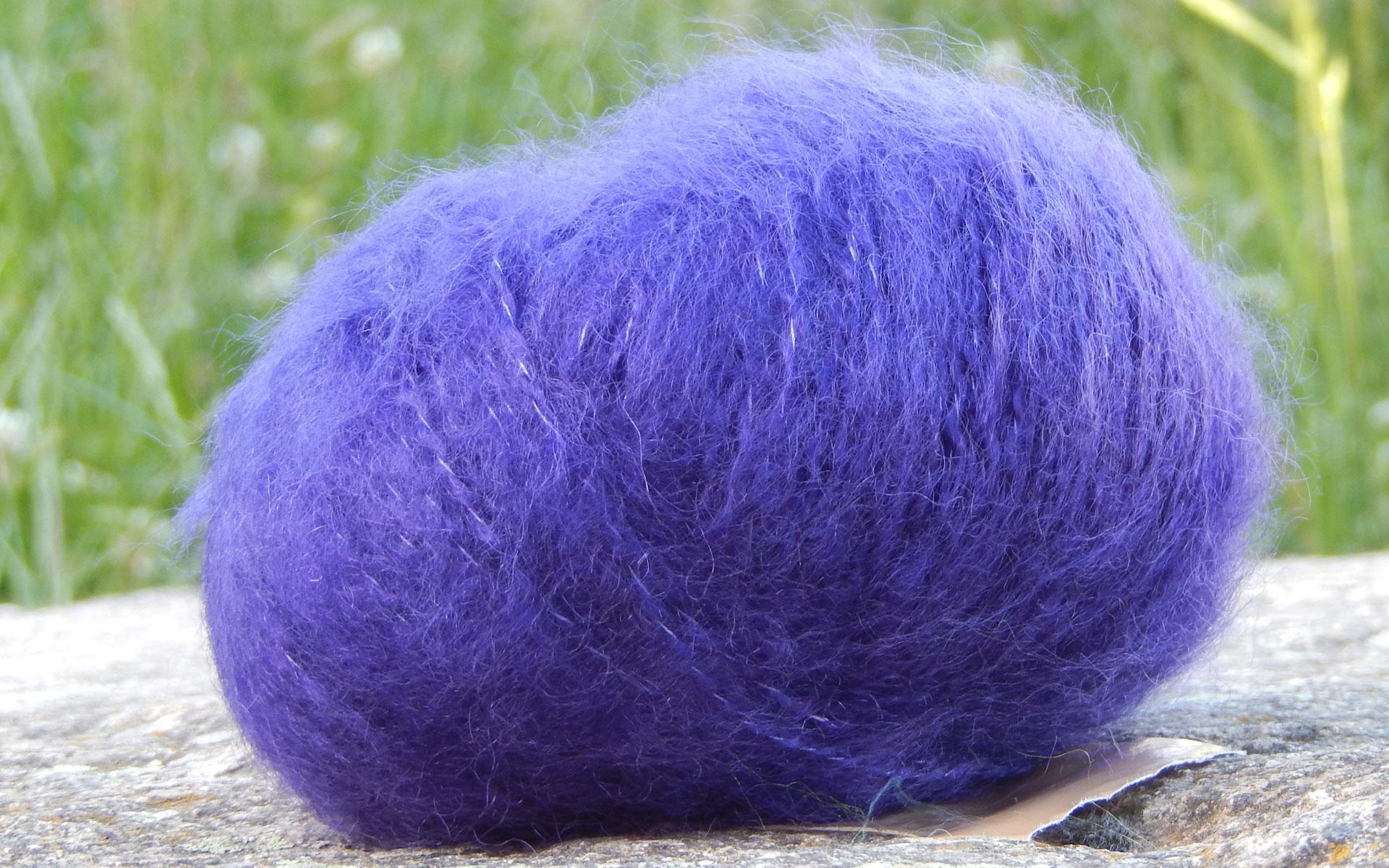Pelote laine Mohair myrtille