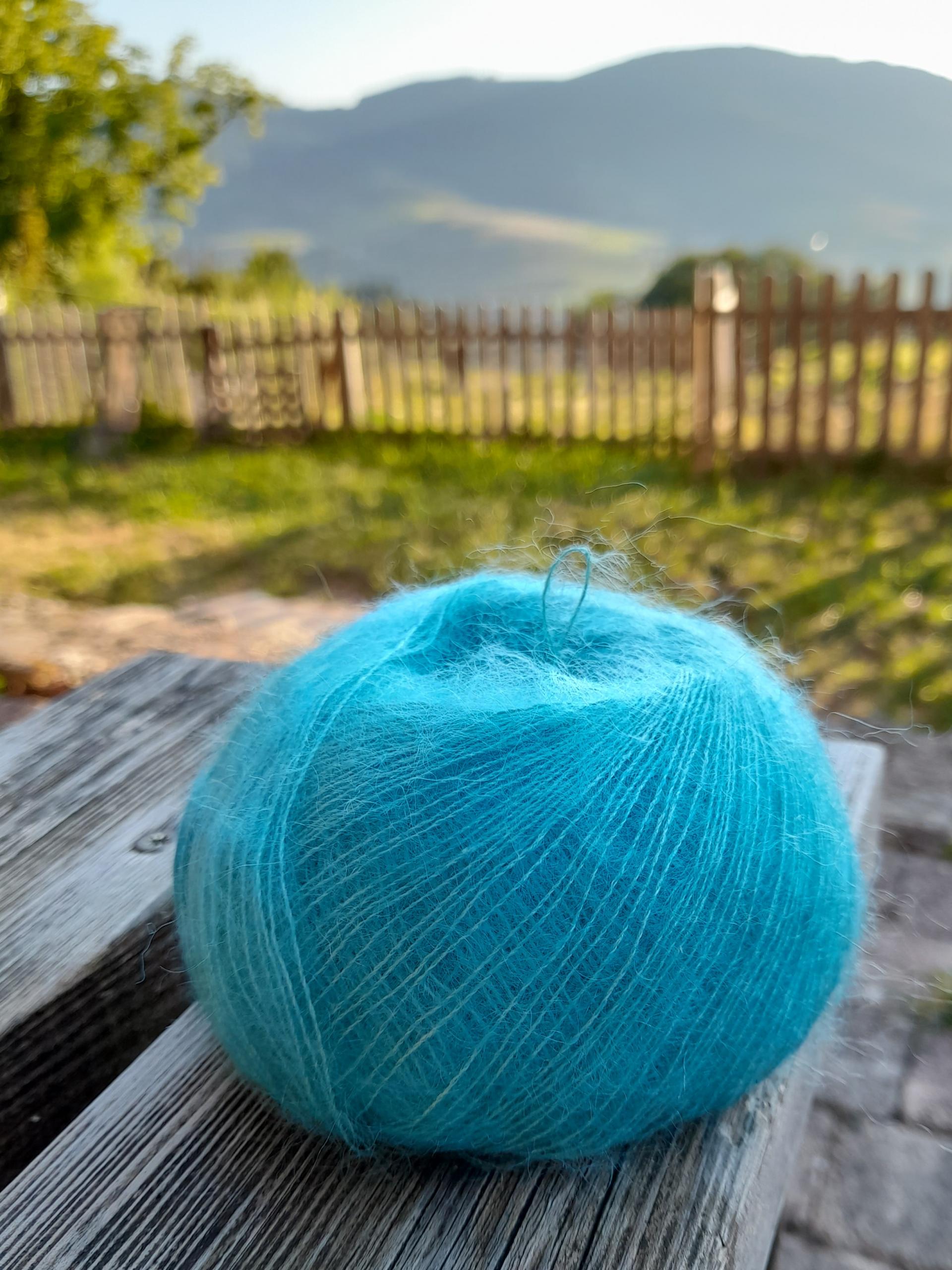 Pelote laine Mohair Elégance opale