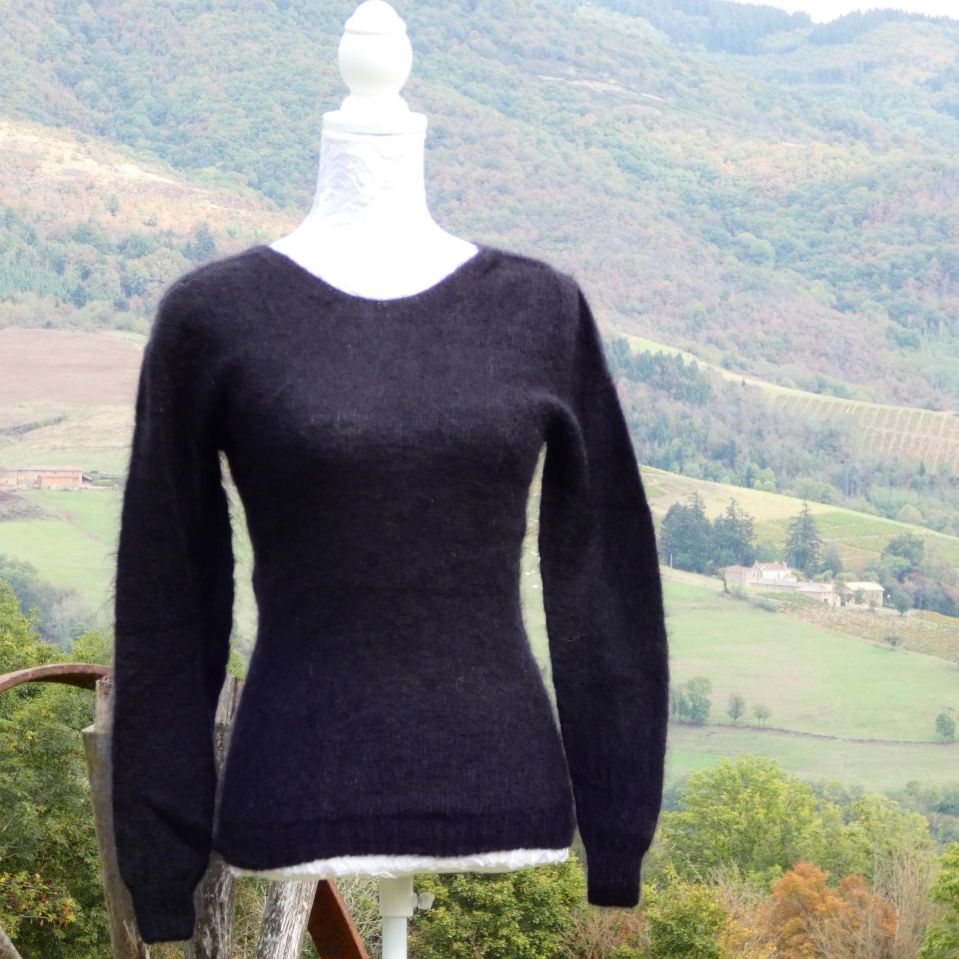 Pull sportswear Mohair noir