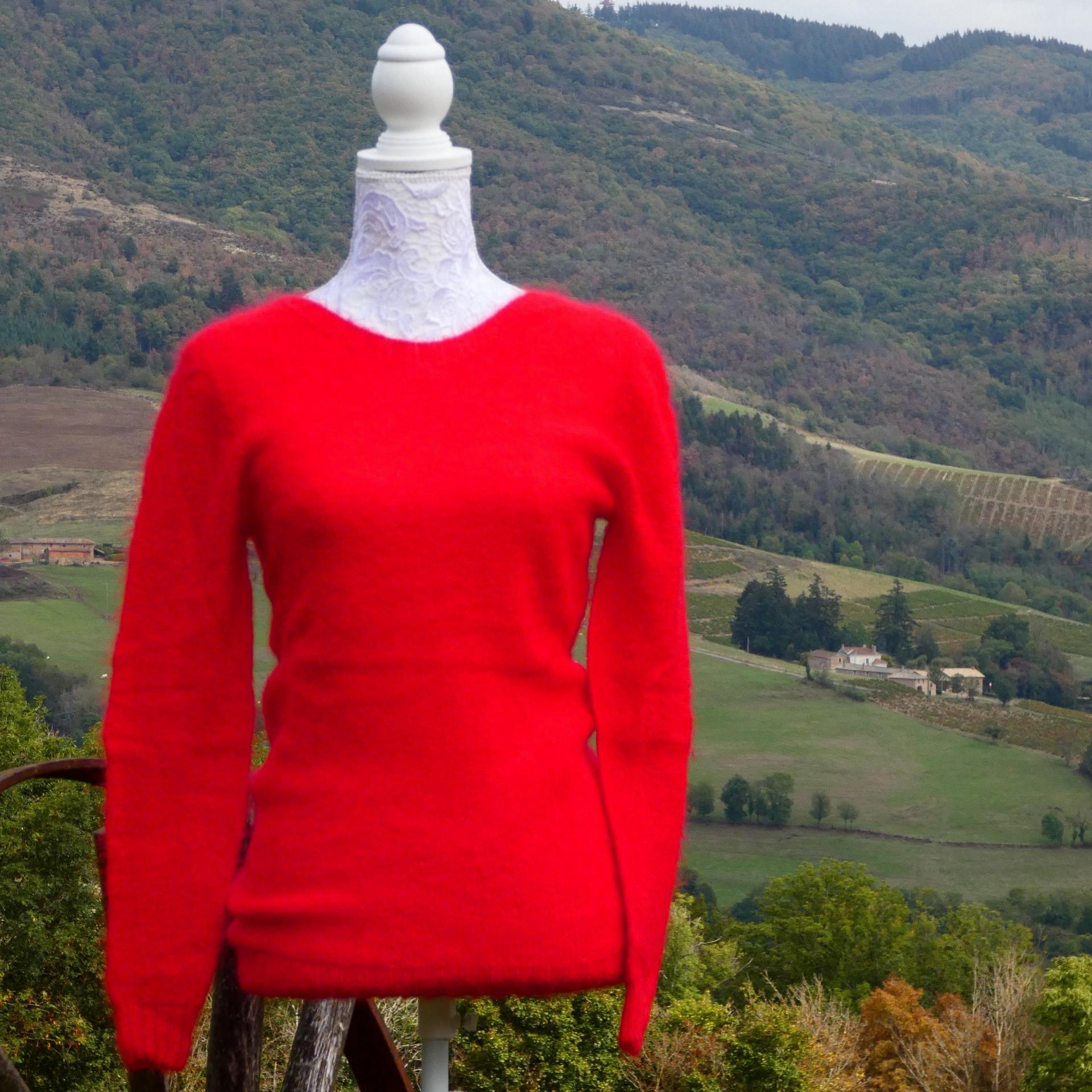 Pull sportswear Mohair vermeil