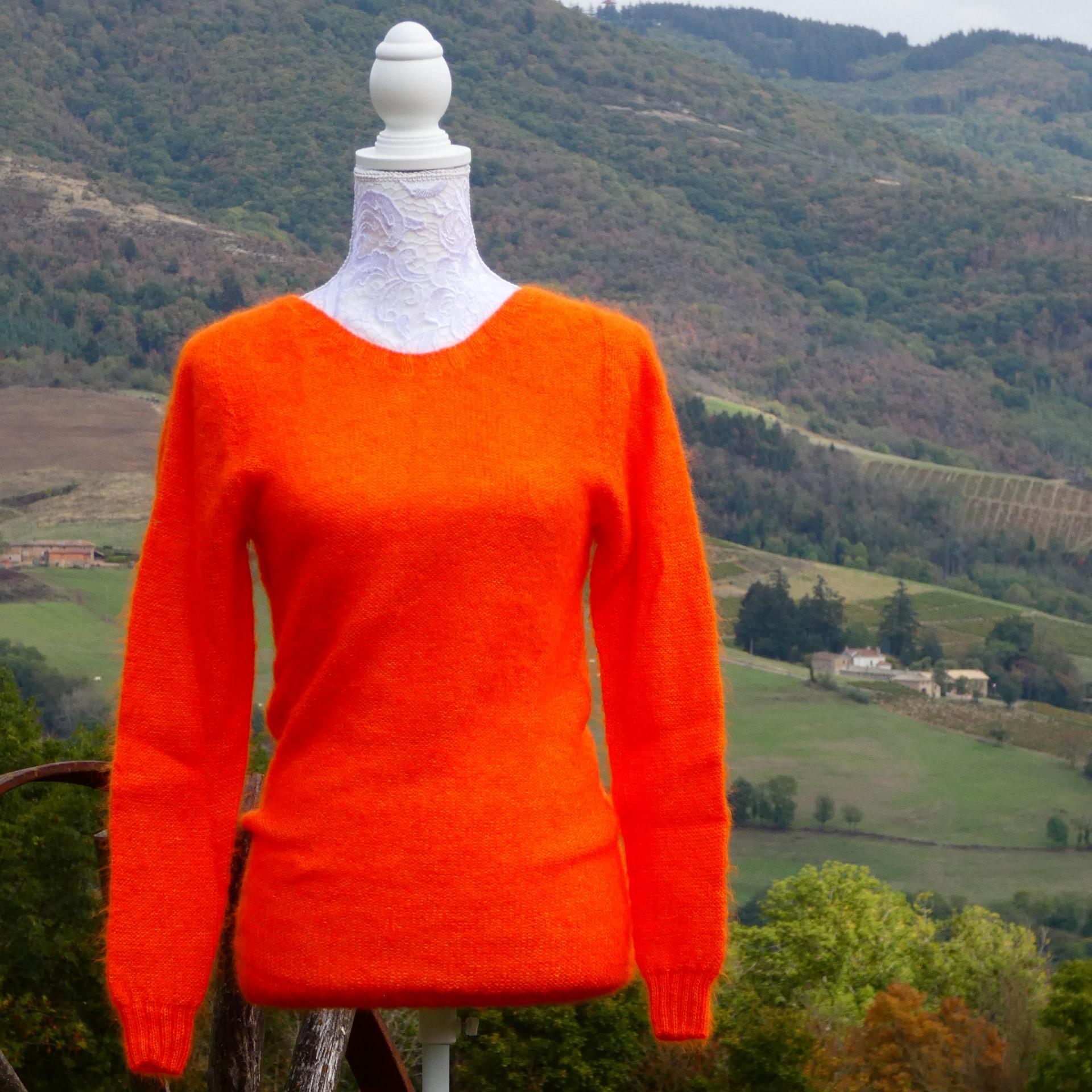 Pull sportswear Mohair capucine