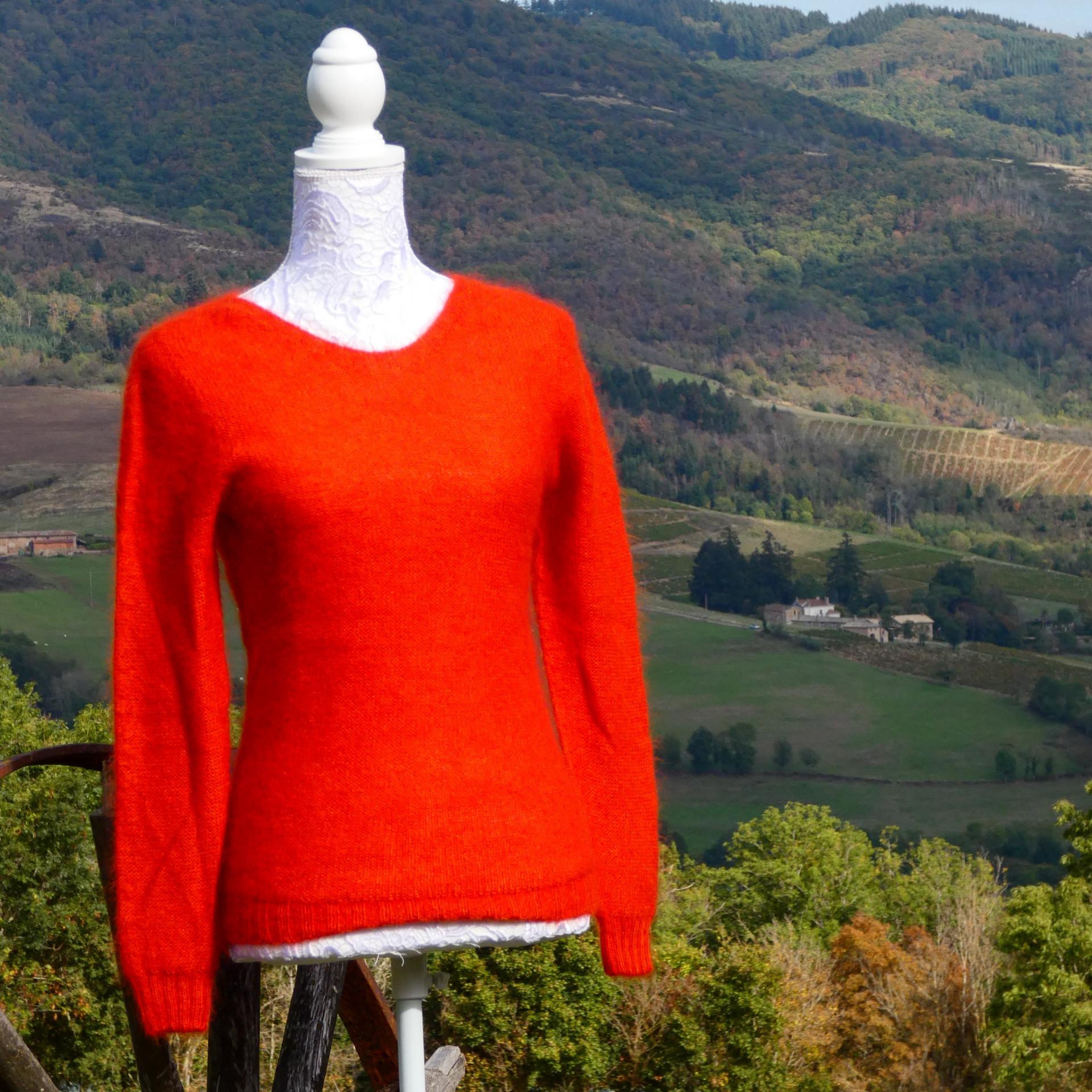 Pull sportswear Mohair potiron