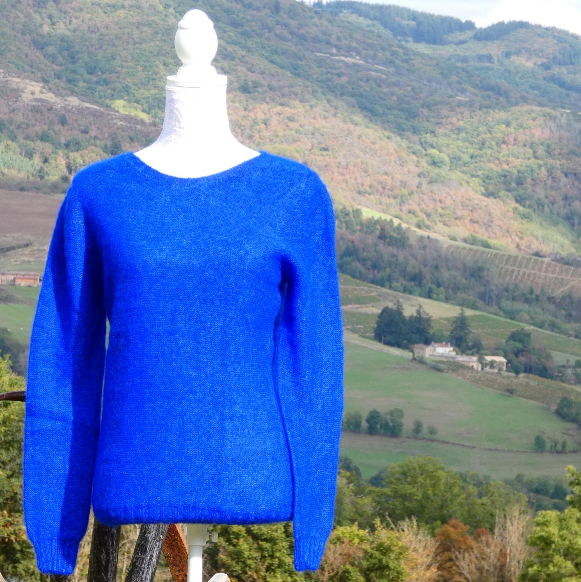 Pull sportswear Mohair bleu klein