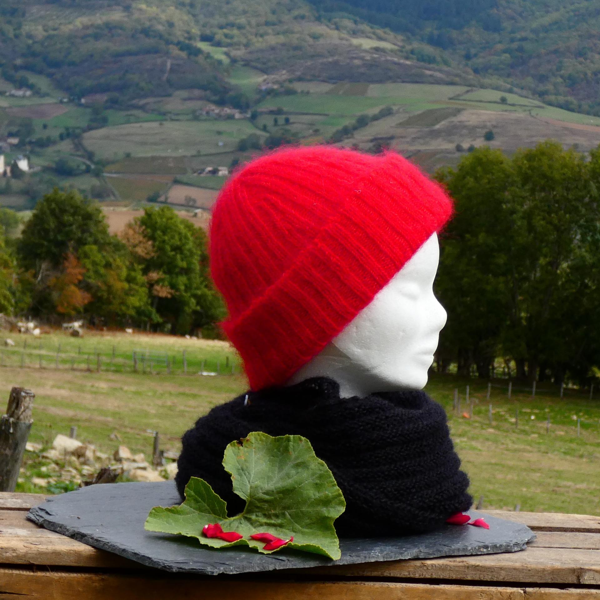 Bonnet Mohair élégance vermeil