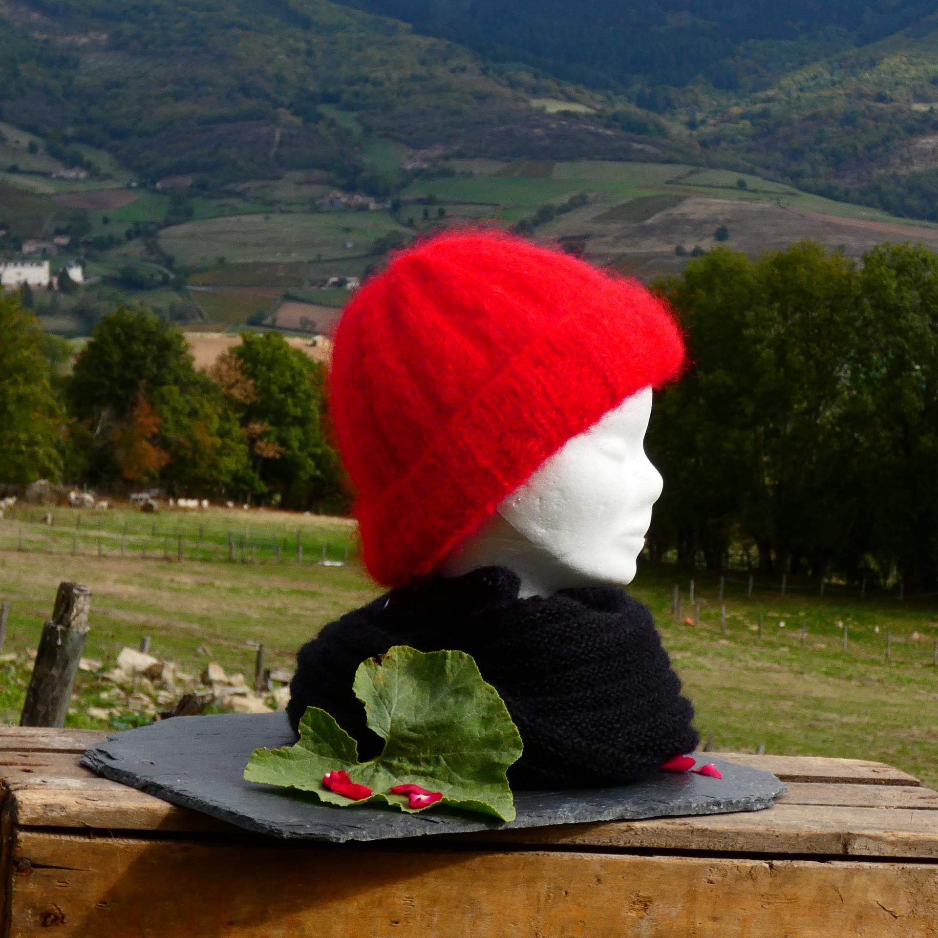 Bonnet Mohair Volupté vermeil 2