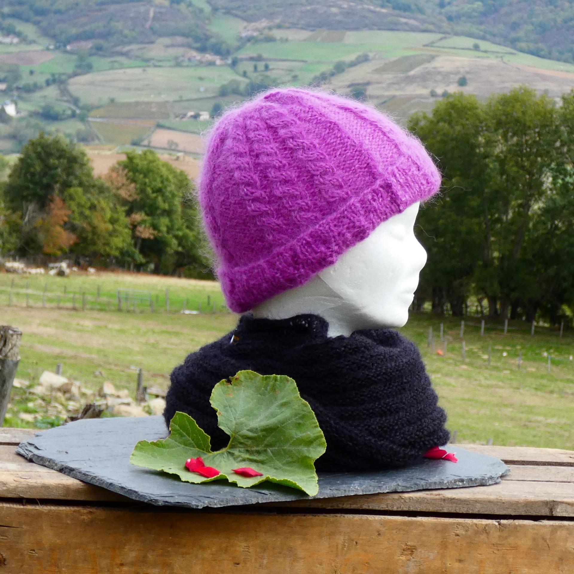 Bonnet Mohair volupté jasmin