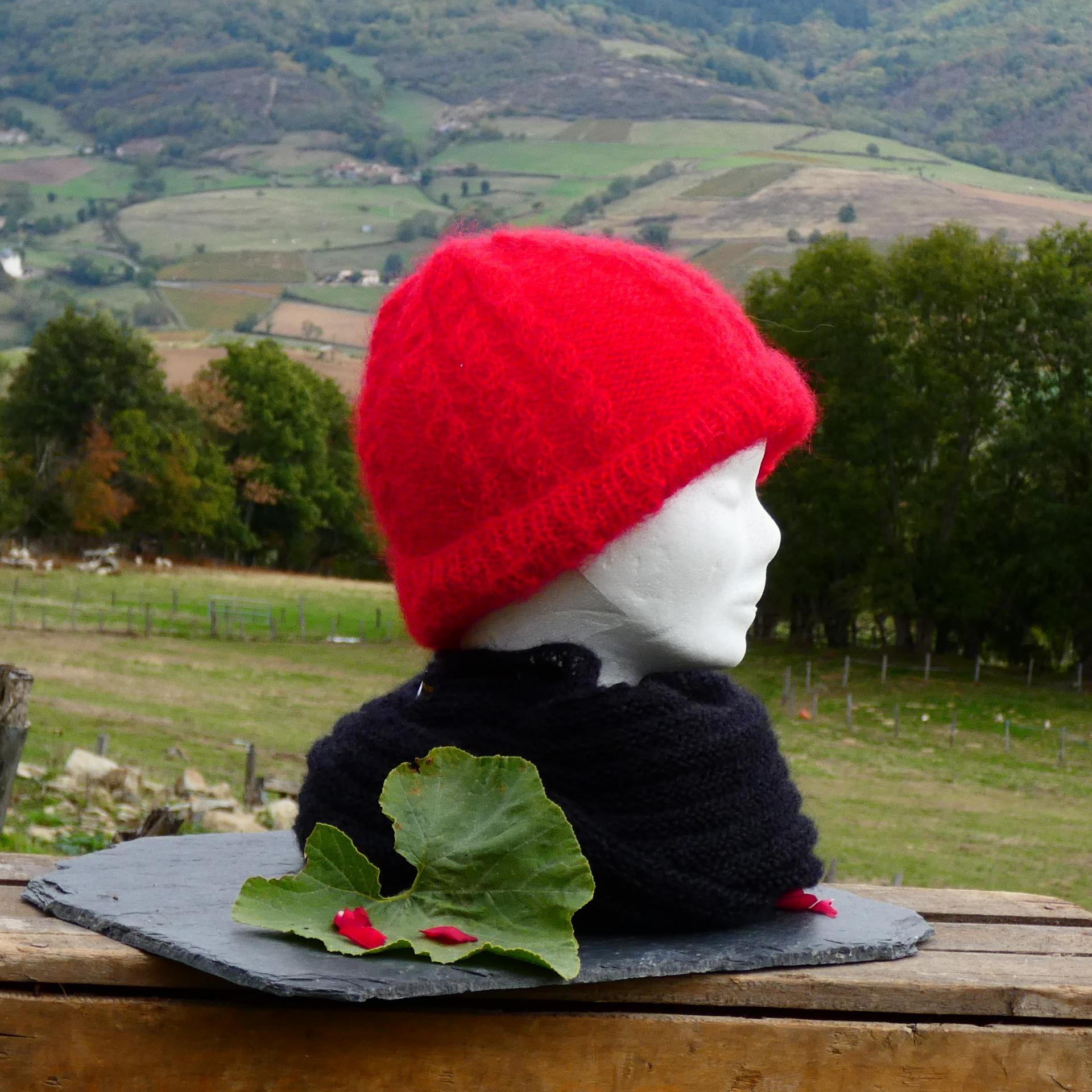 Bonnet Mohair volupté vermeil 2