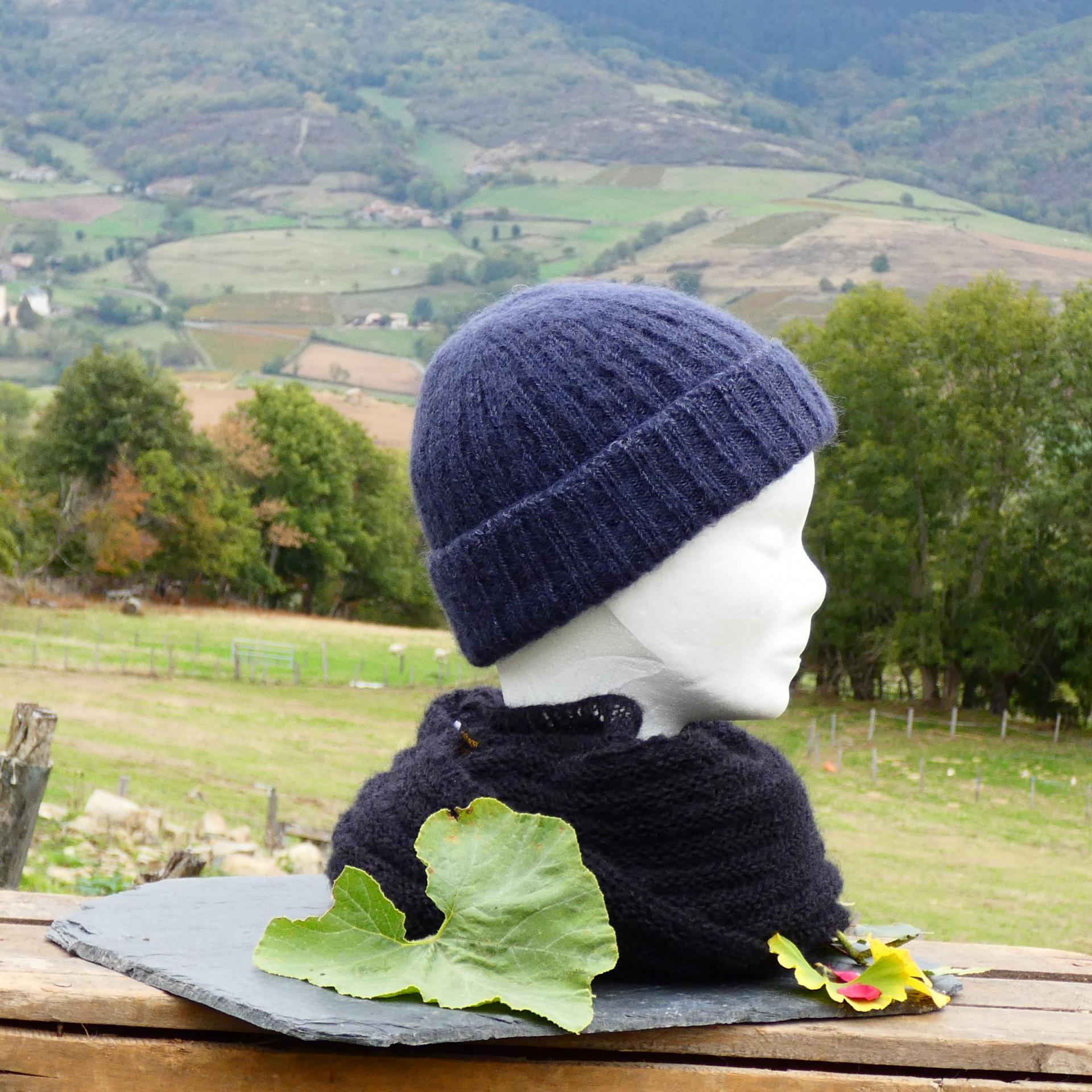 Bonnet Mohair élégance orage