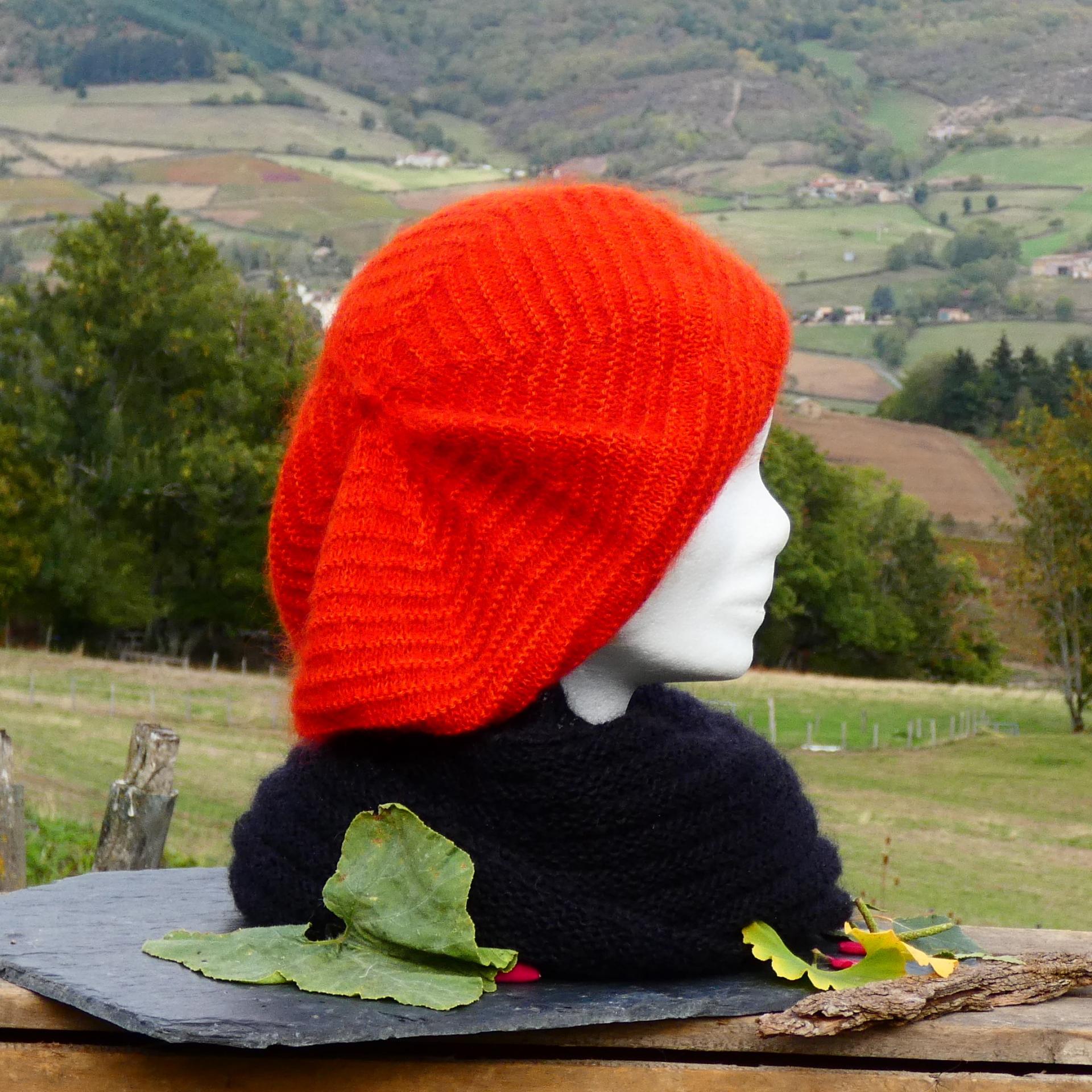 Béret Mohair potiron