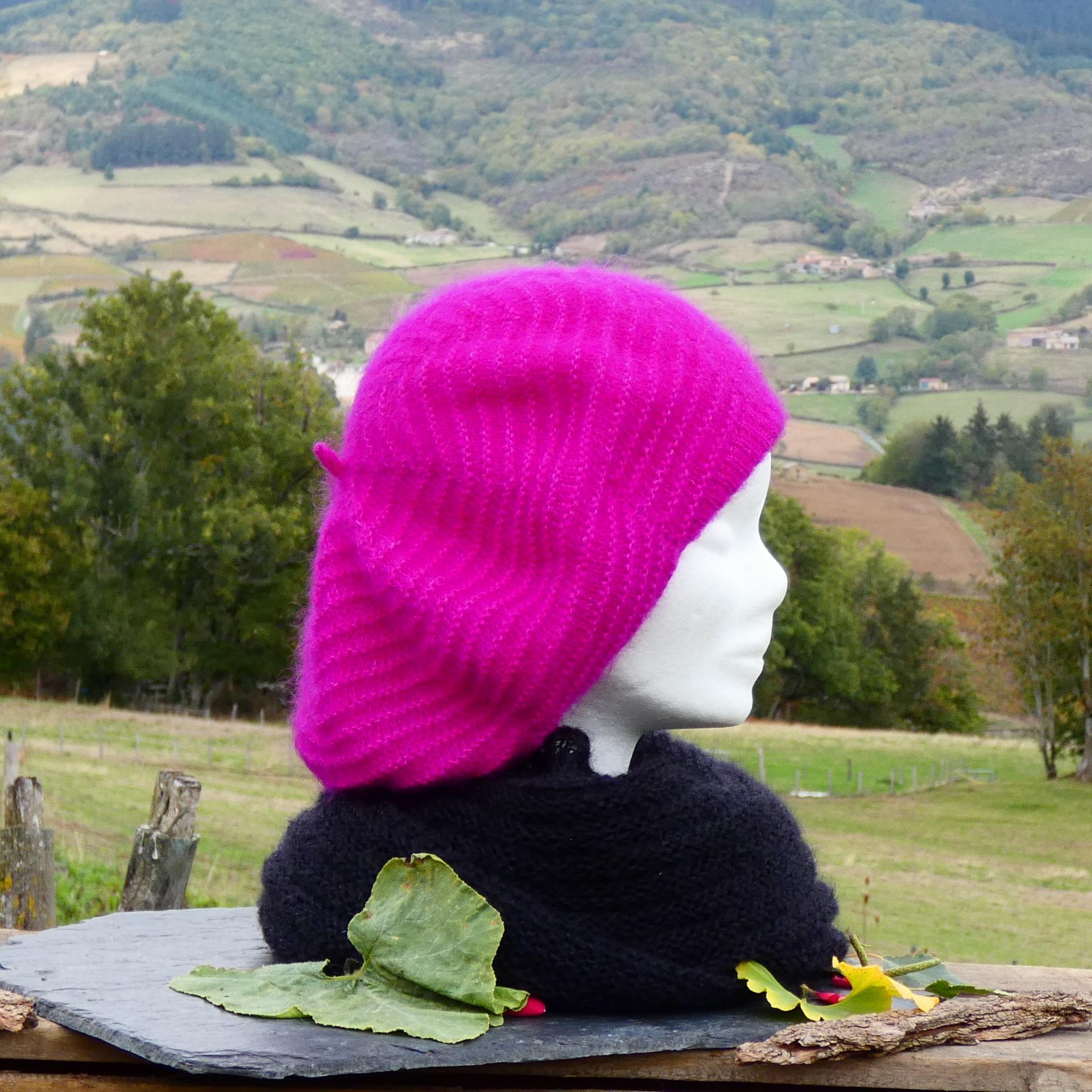 Béret Mohair violine