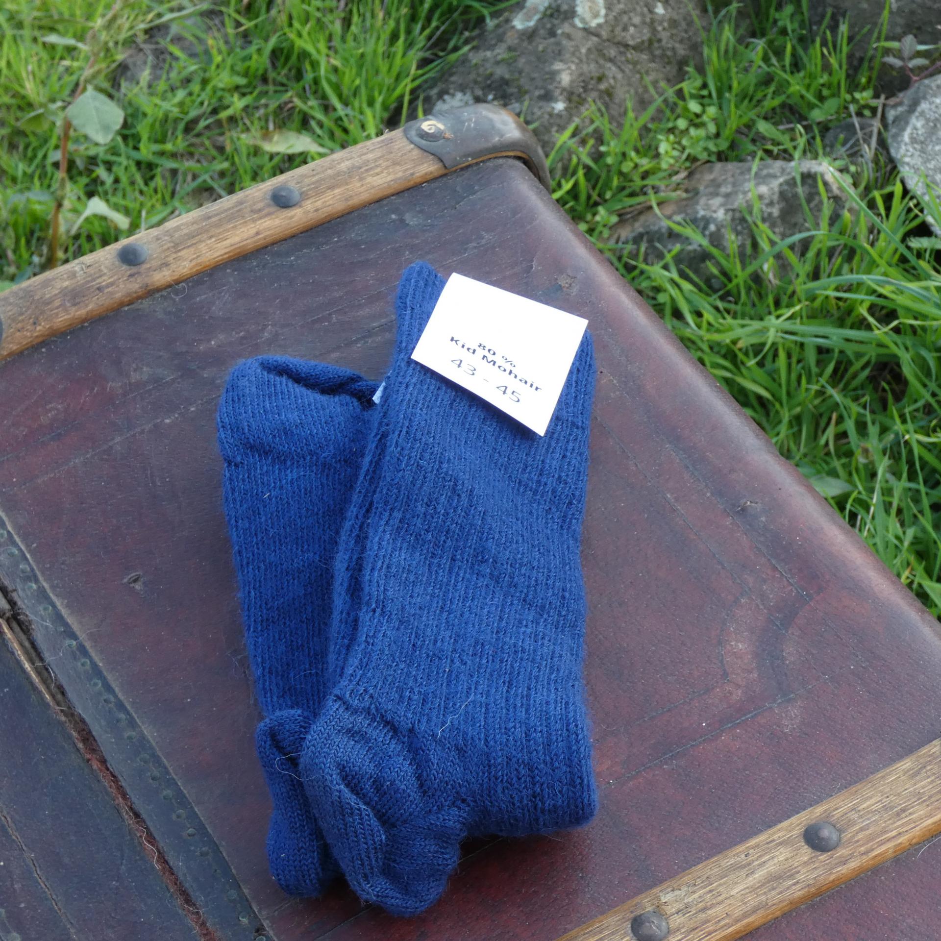 Chaussettes courtes uni laine mohair nocturne