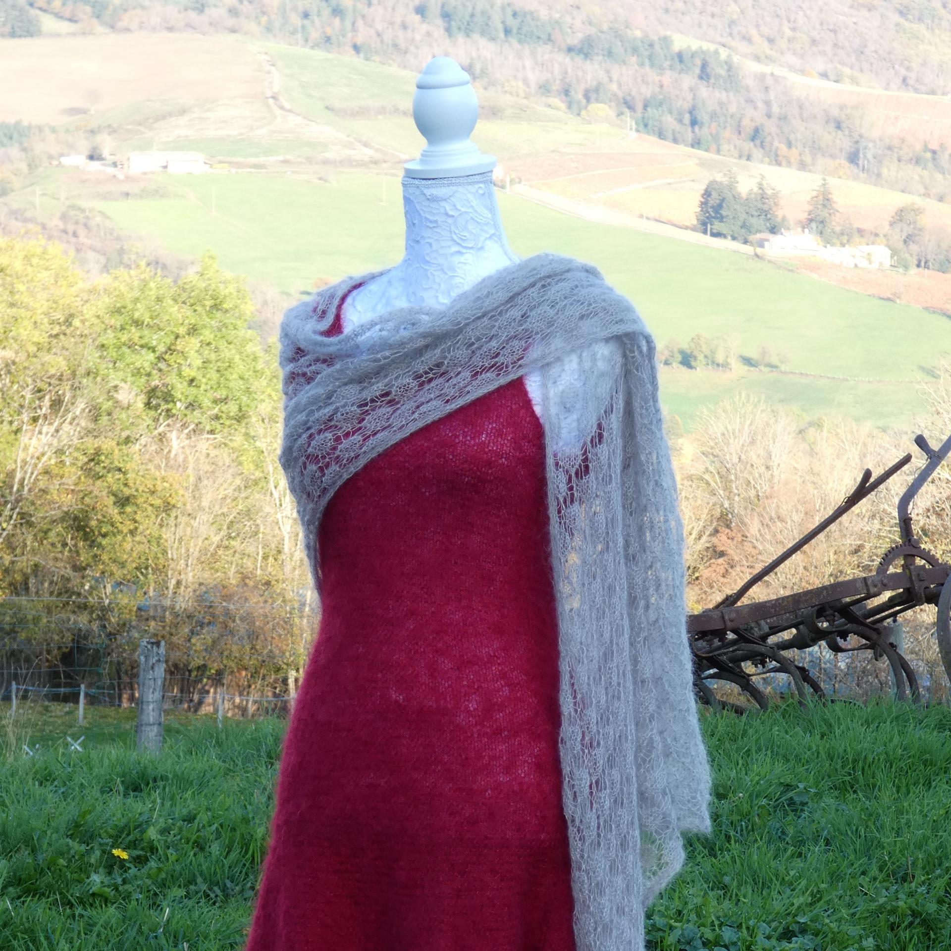 Etole tricot Mohair taupe