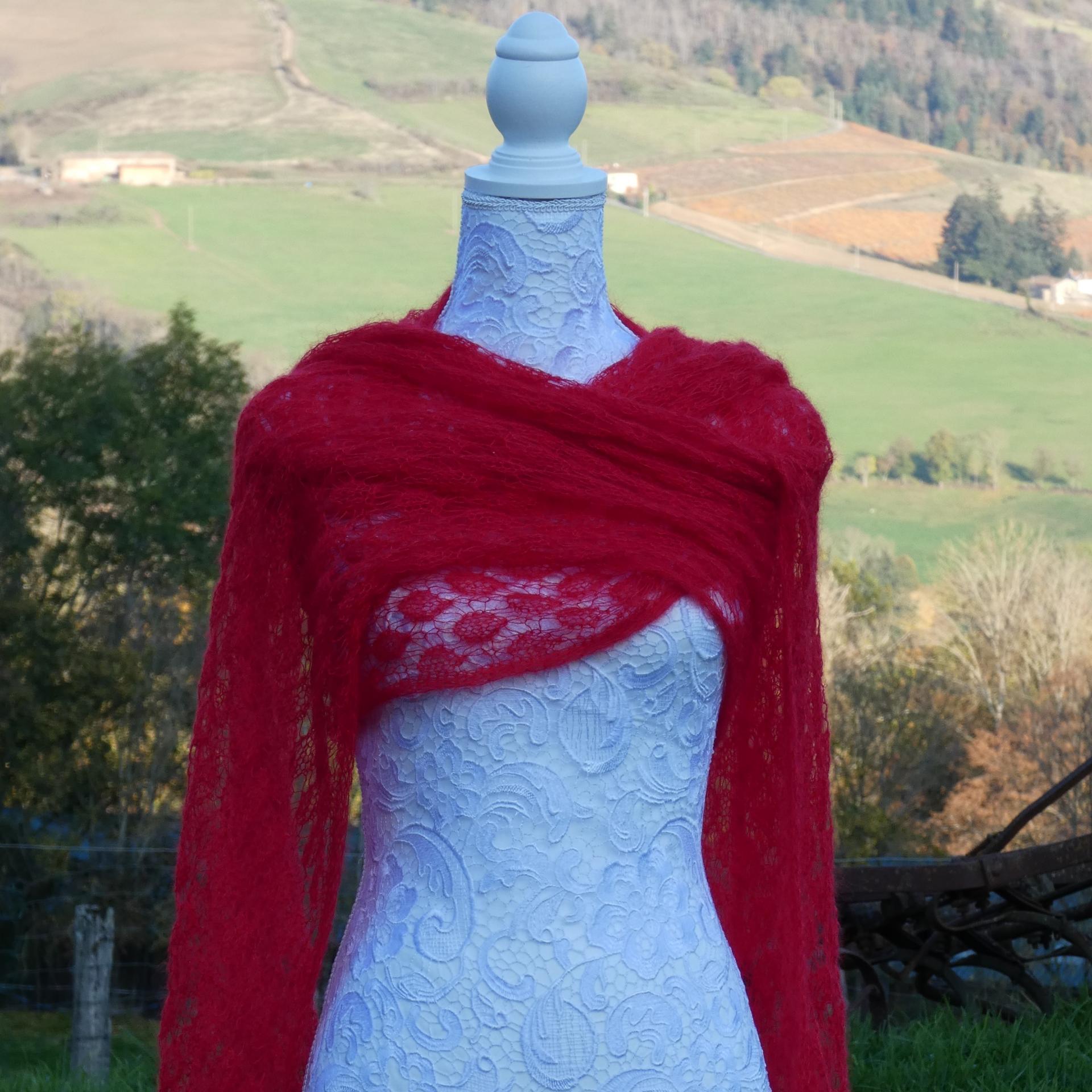 Etole tricot Mohair vermeil