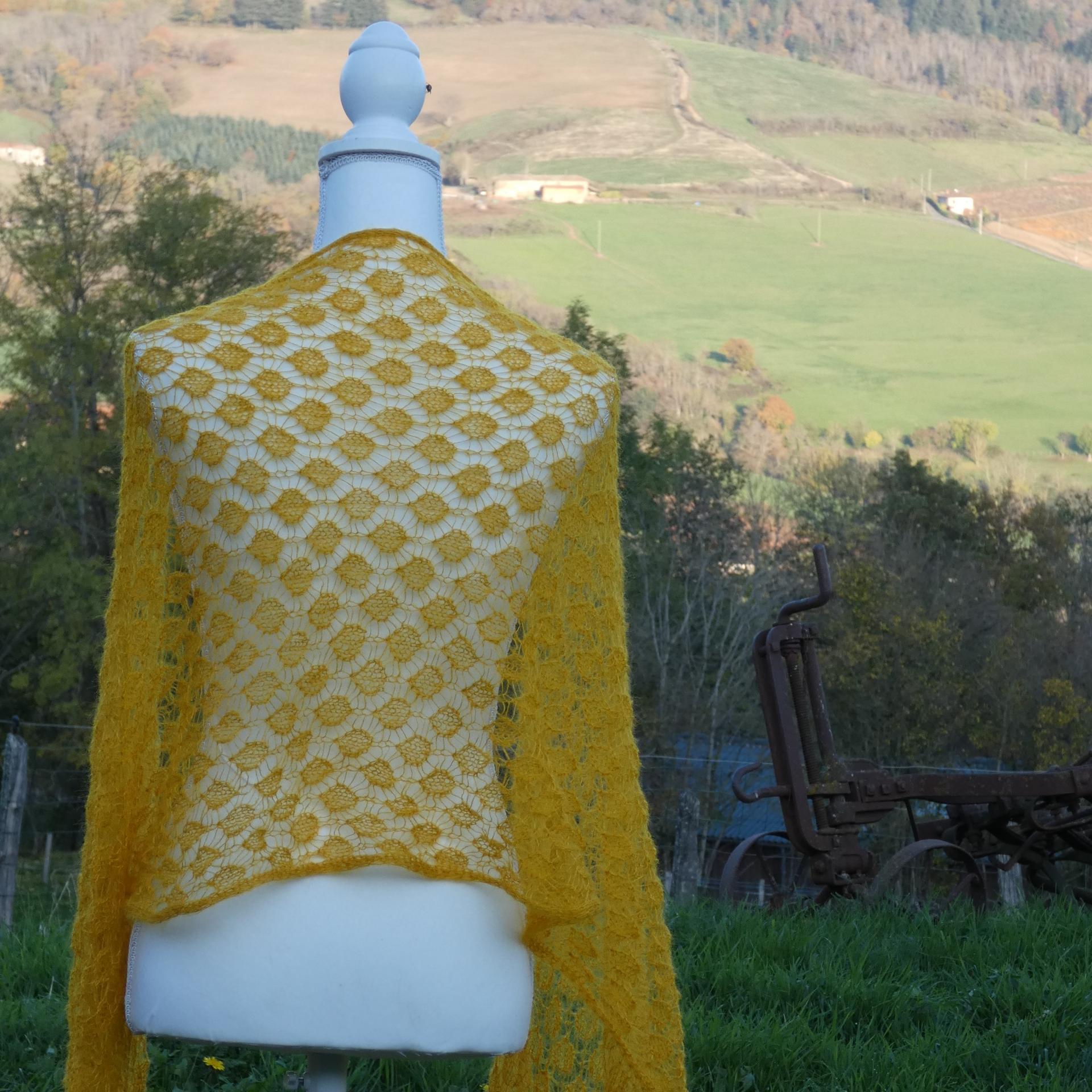 Etole tricot Mohair mangue