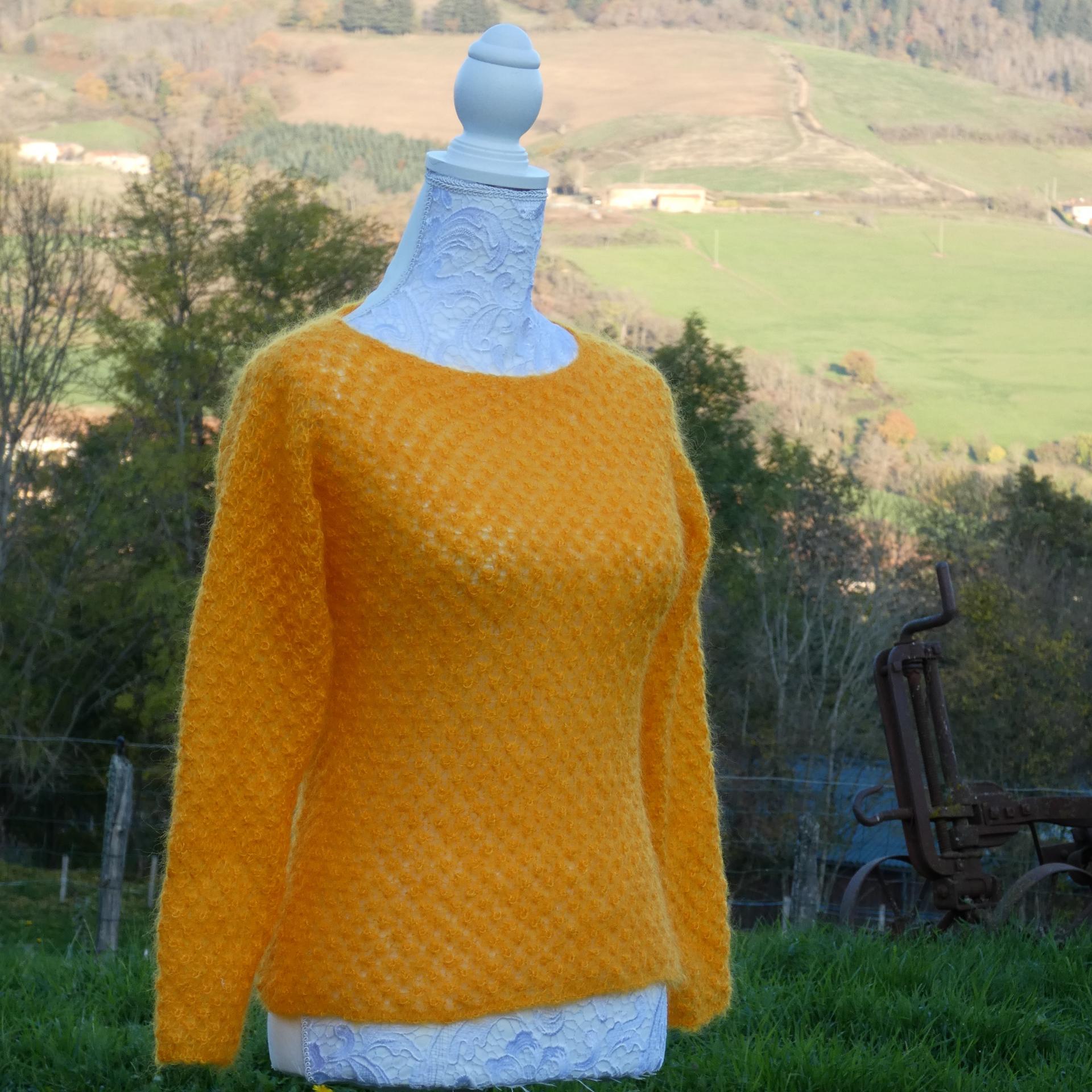 Pull Astrakan Mohair soleil