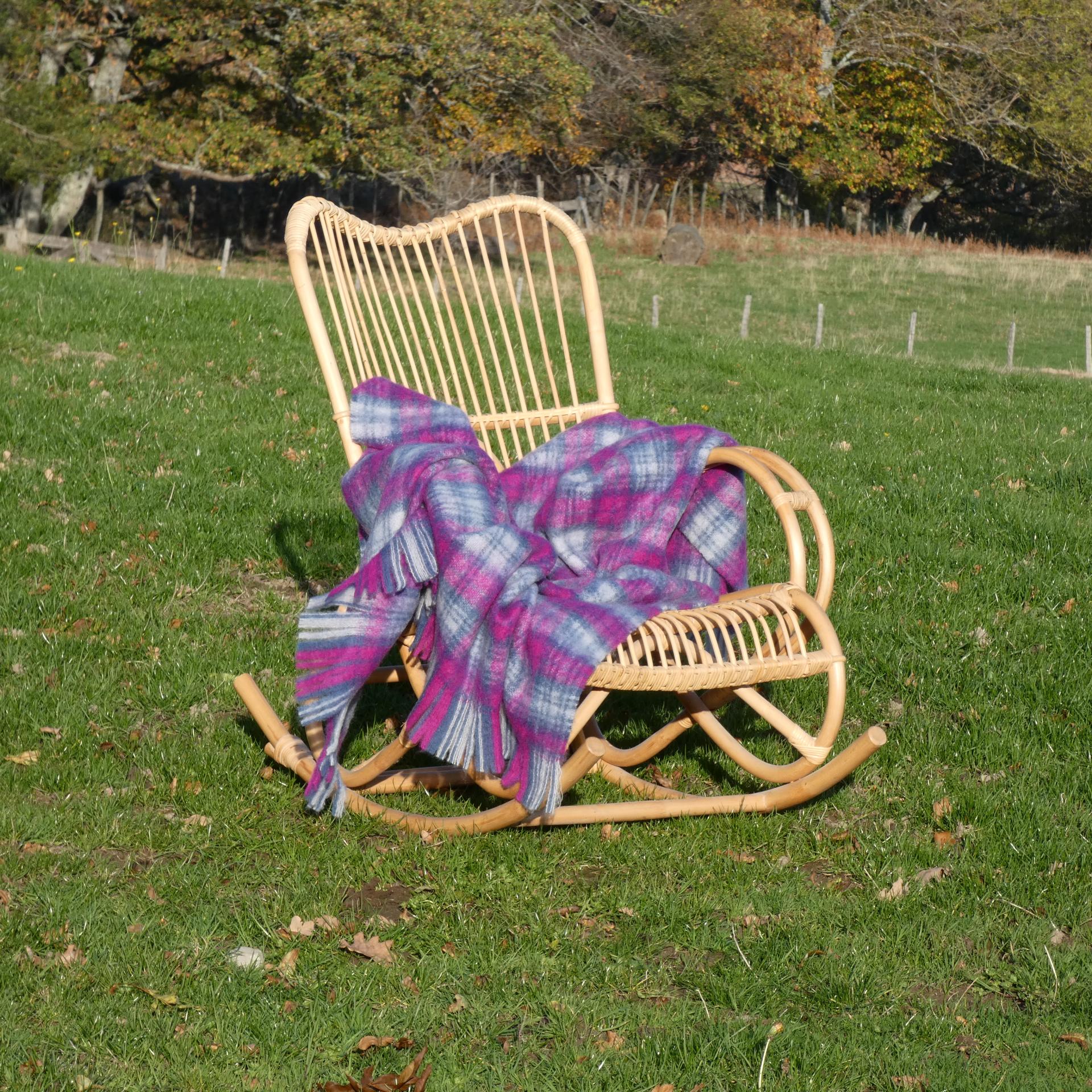 Plaid laine mohair écossais digital gris perle gris silex