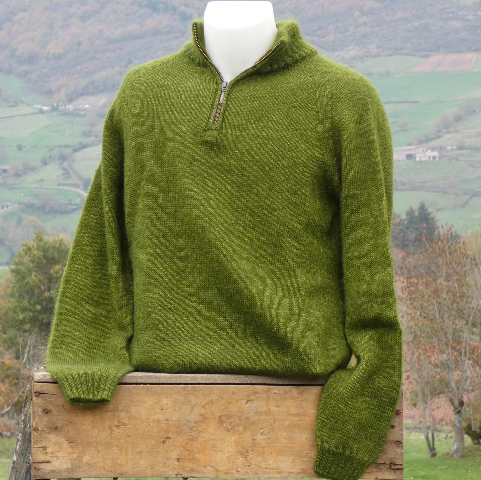 Pull Homme Zippé Mohair Élégance
