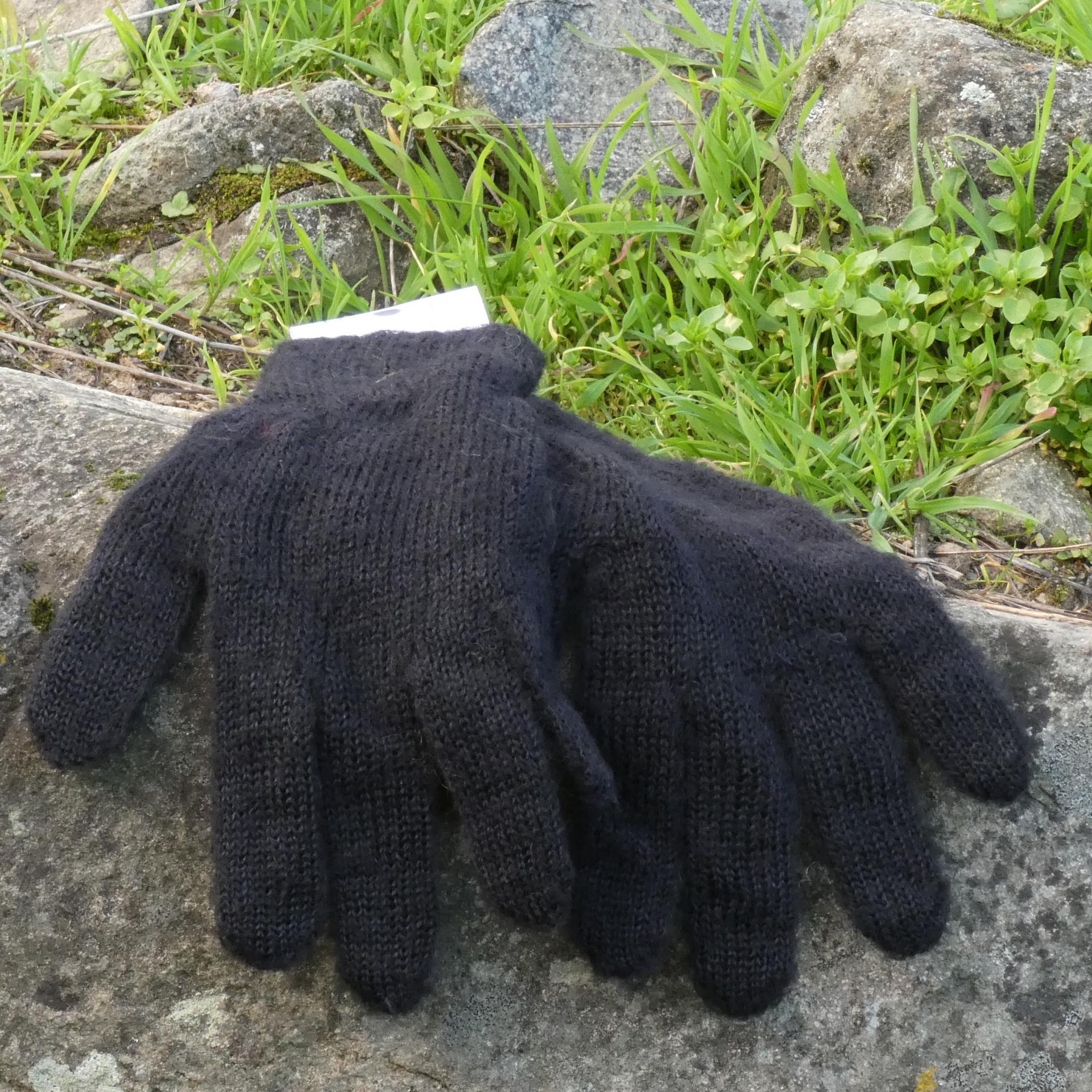 Gants laine Mohair noir
