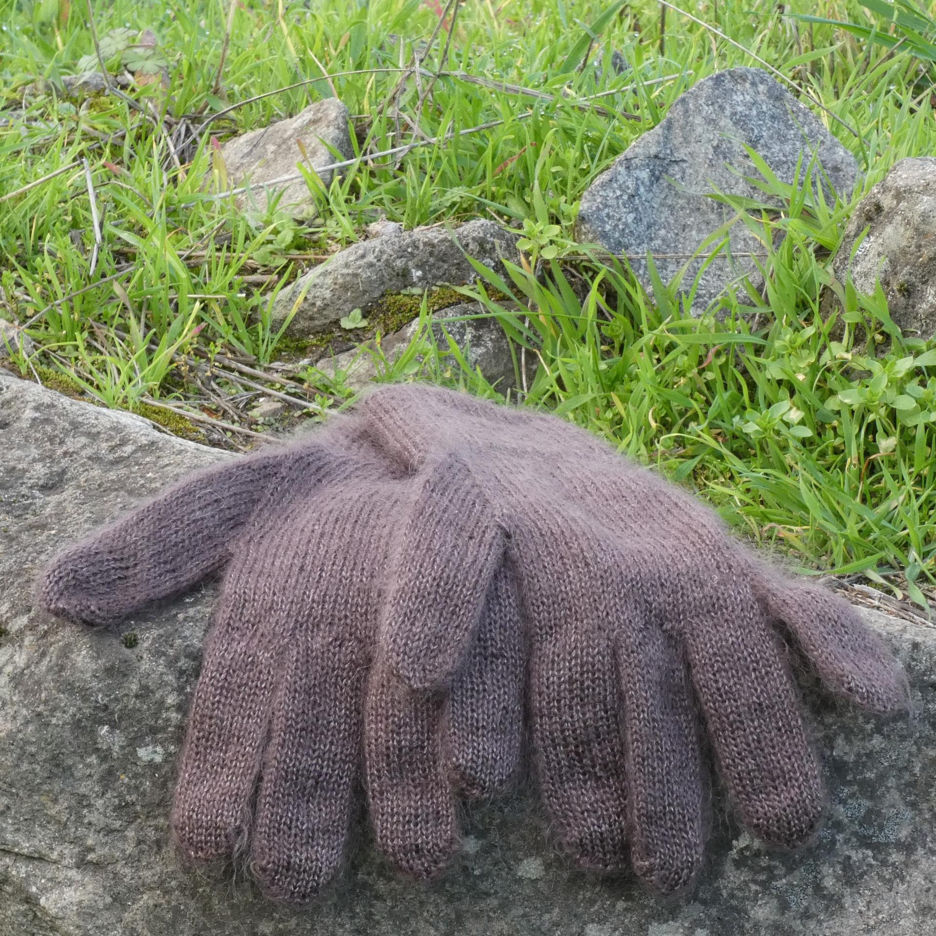 Gants laine Mohair chevêche