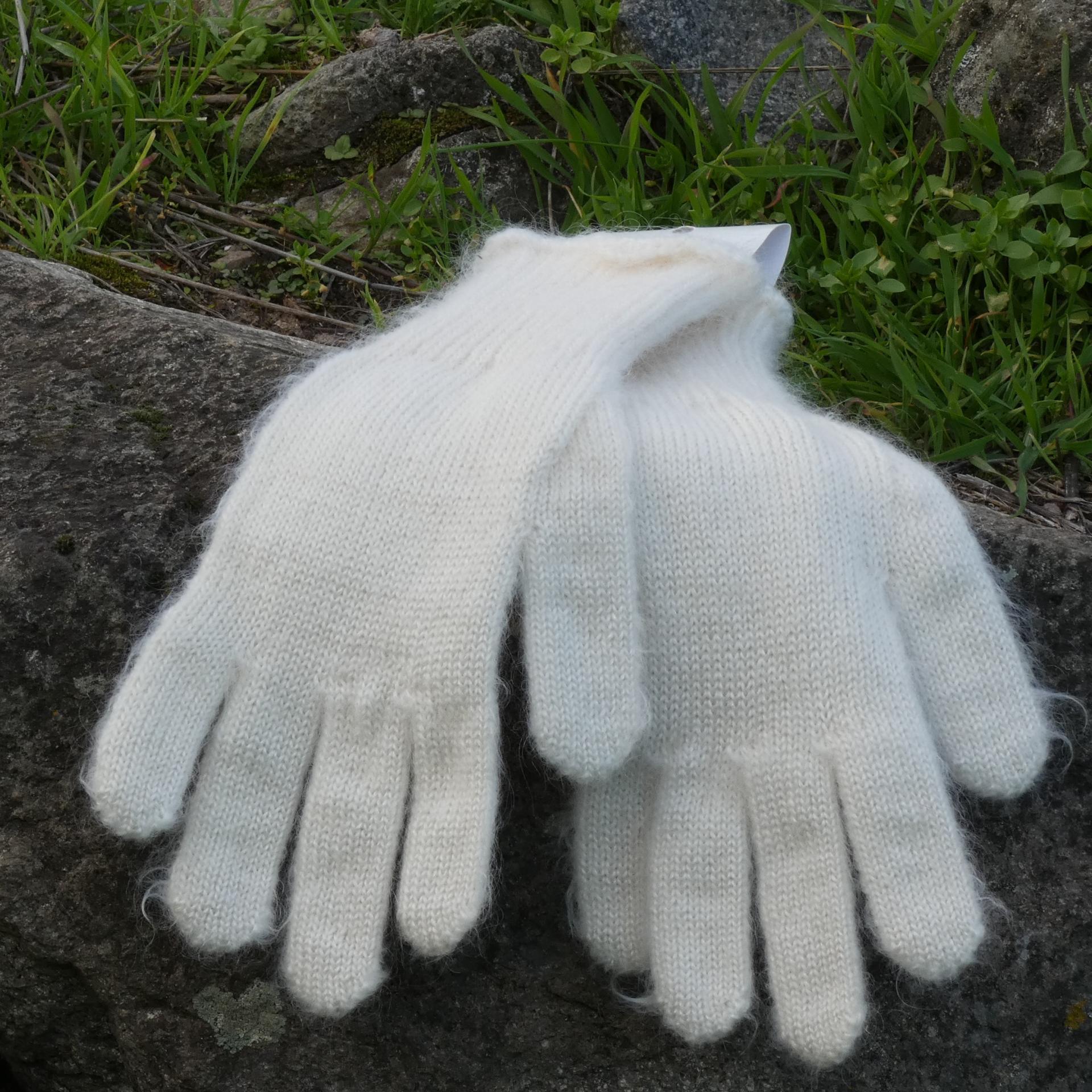 Gants laine Mohair écru