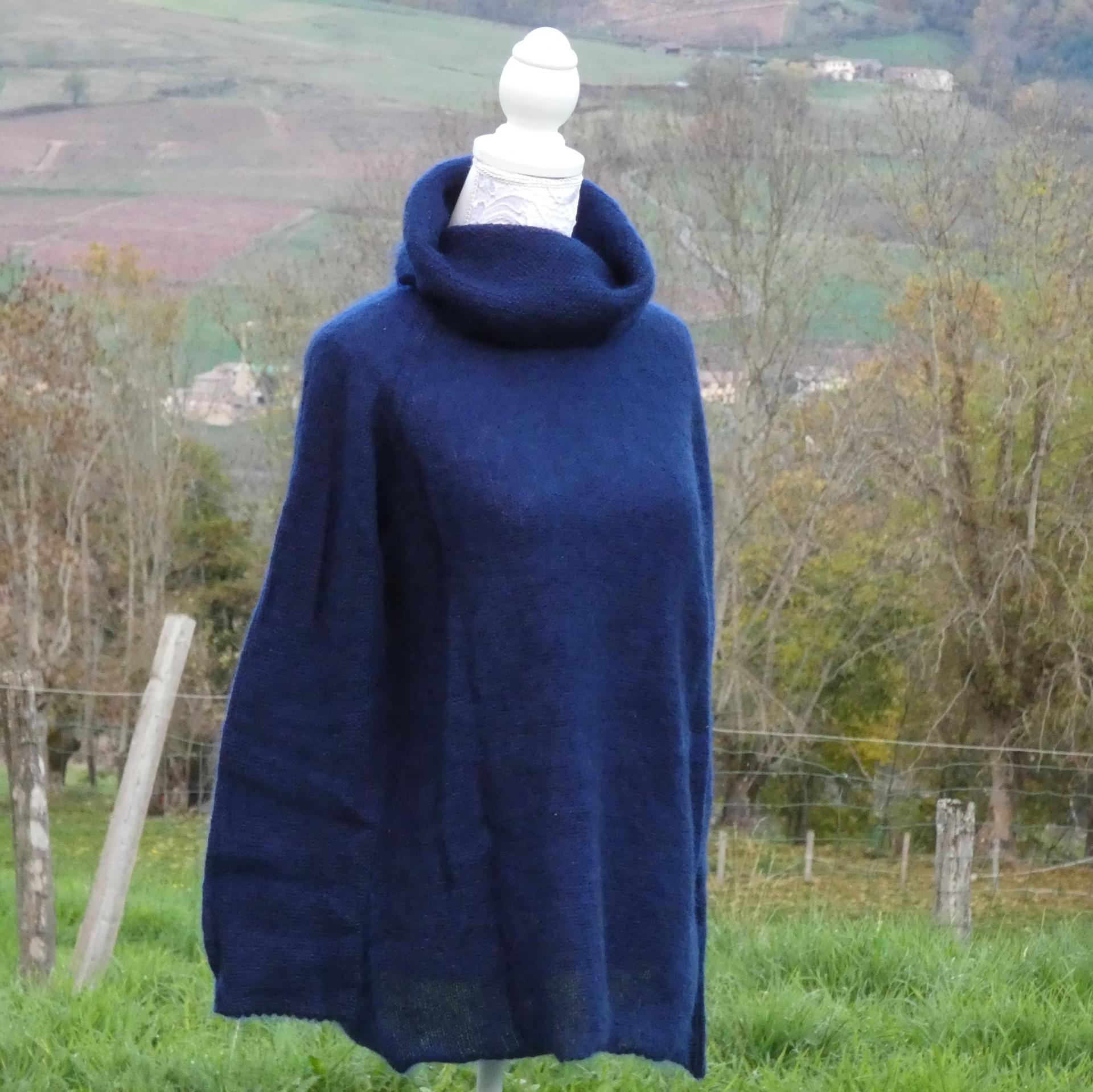Pull tunique Mohair boule nocturne