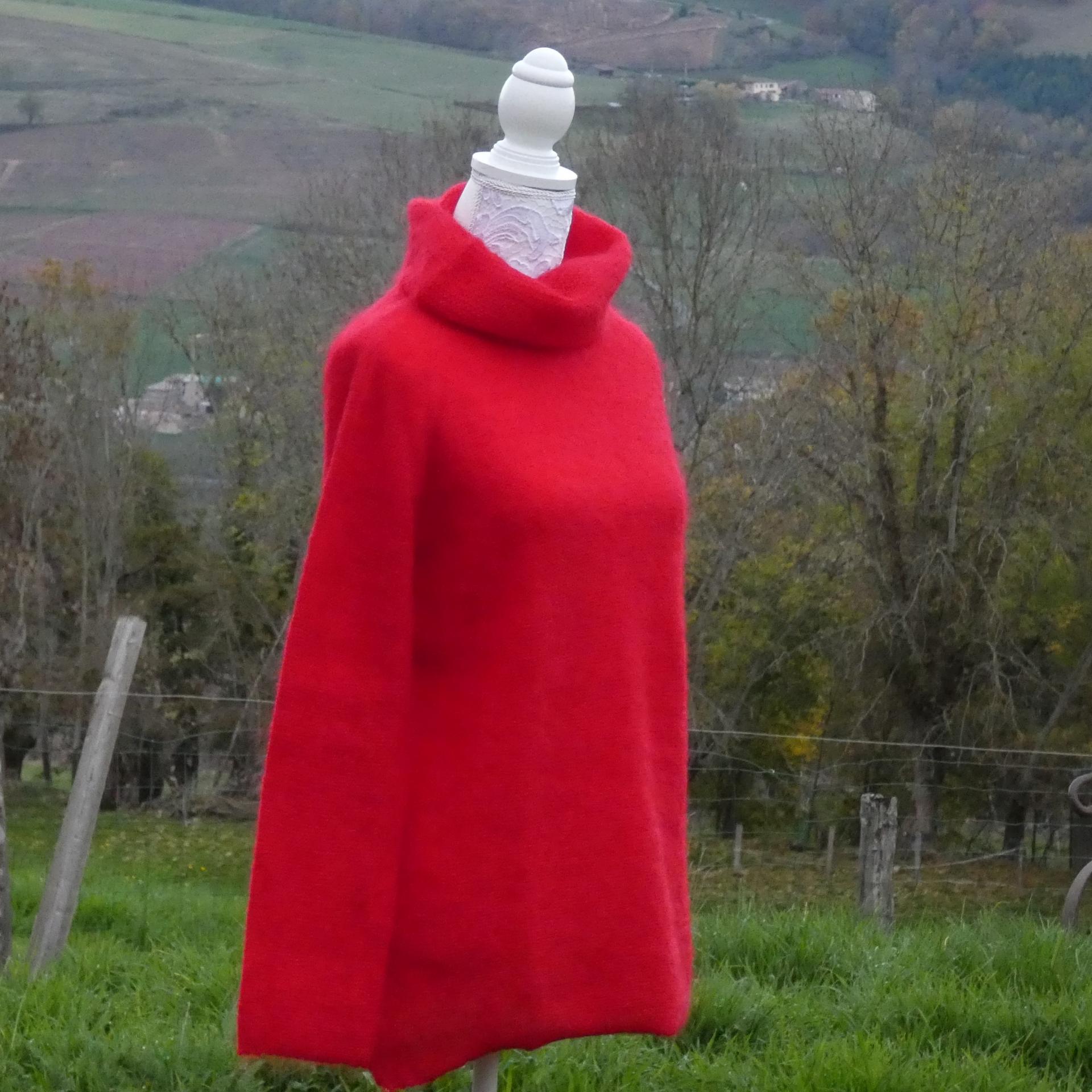 Pull tunique Mohair boule vermeil