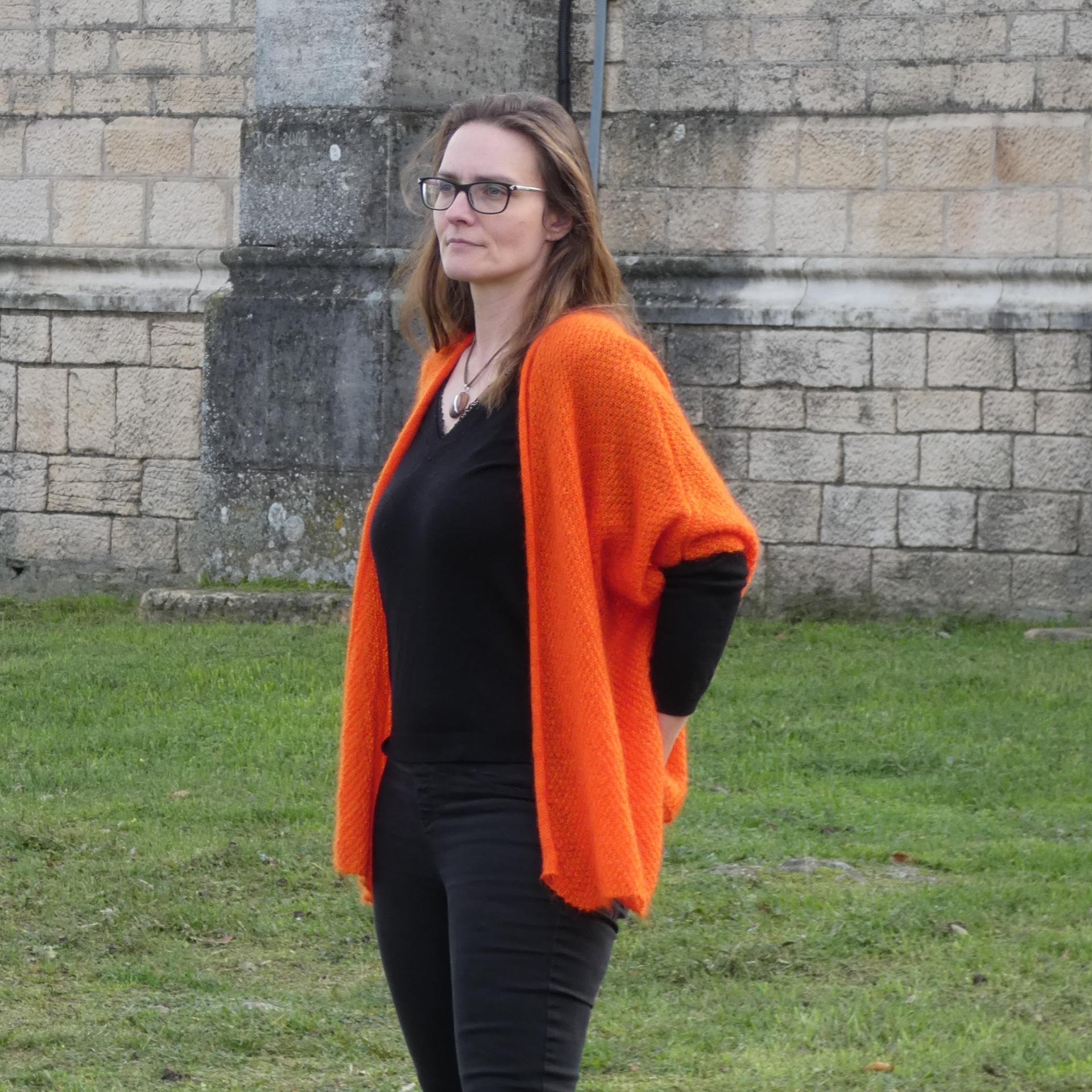 Gilet mohair primadonna capucine
