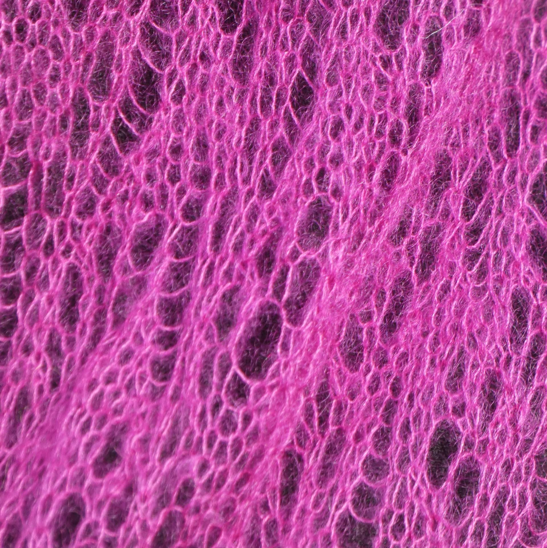 Echarpe tricot Mohair violet 2