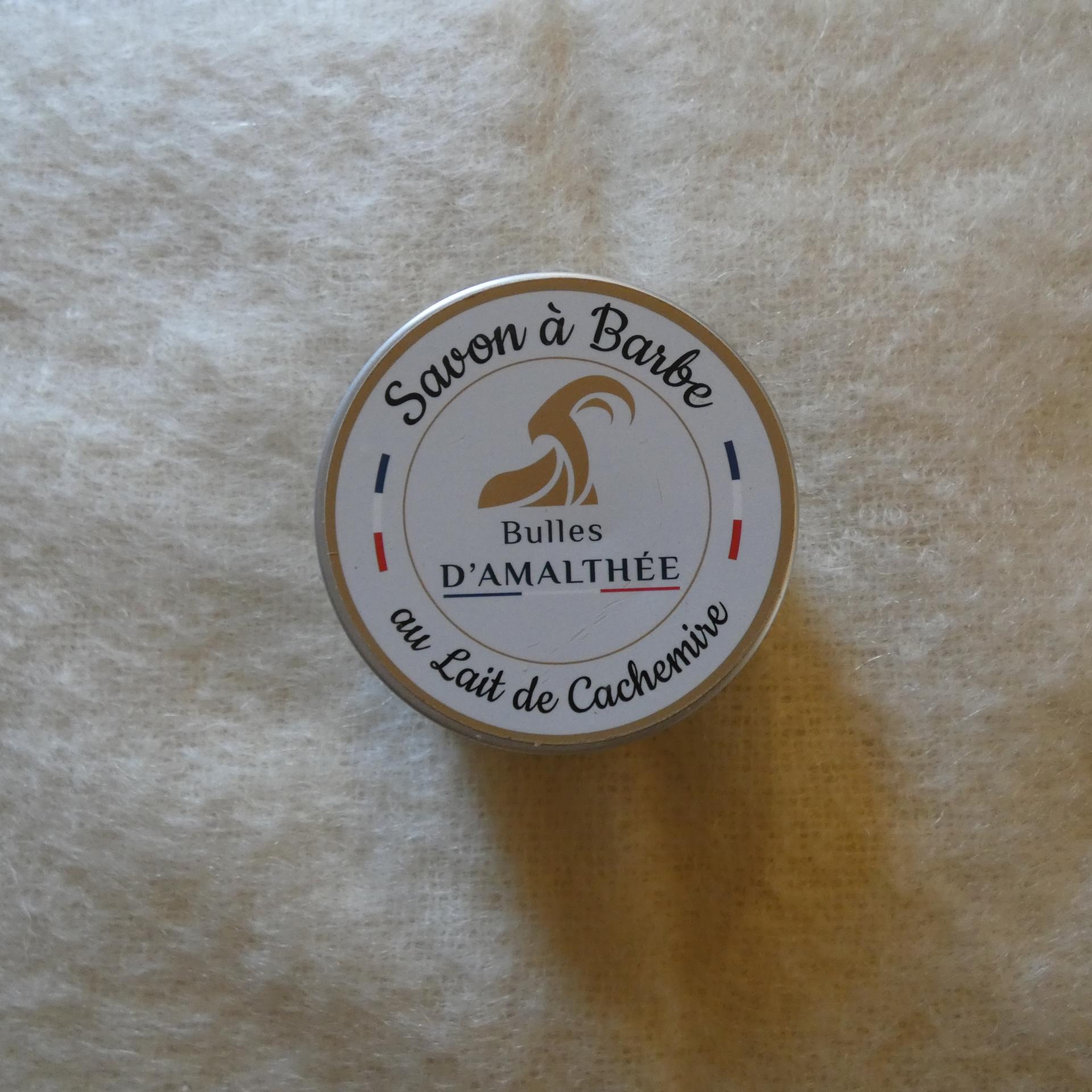 Savon à barbe au lait de chèvre Cachemire et boite métallique