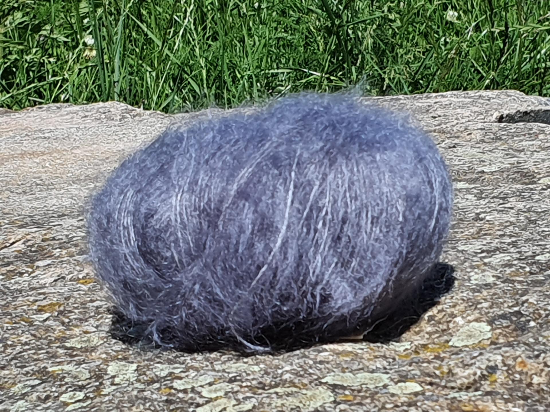 Pelote laine Mohair Primadonna gris silex