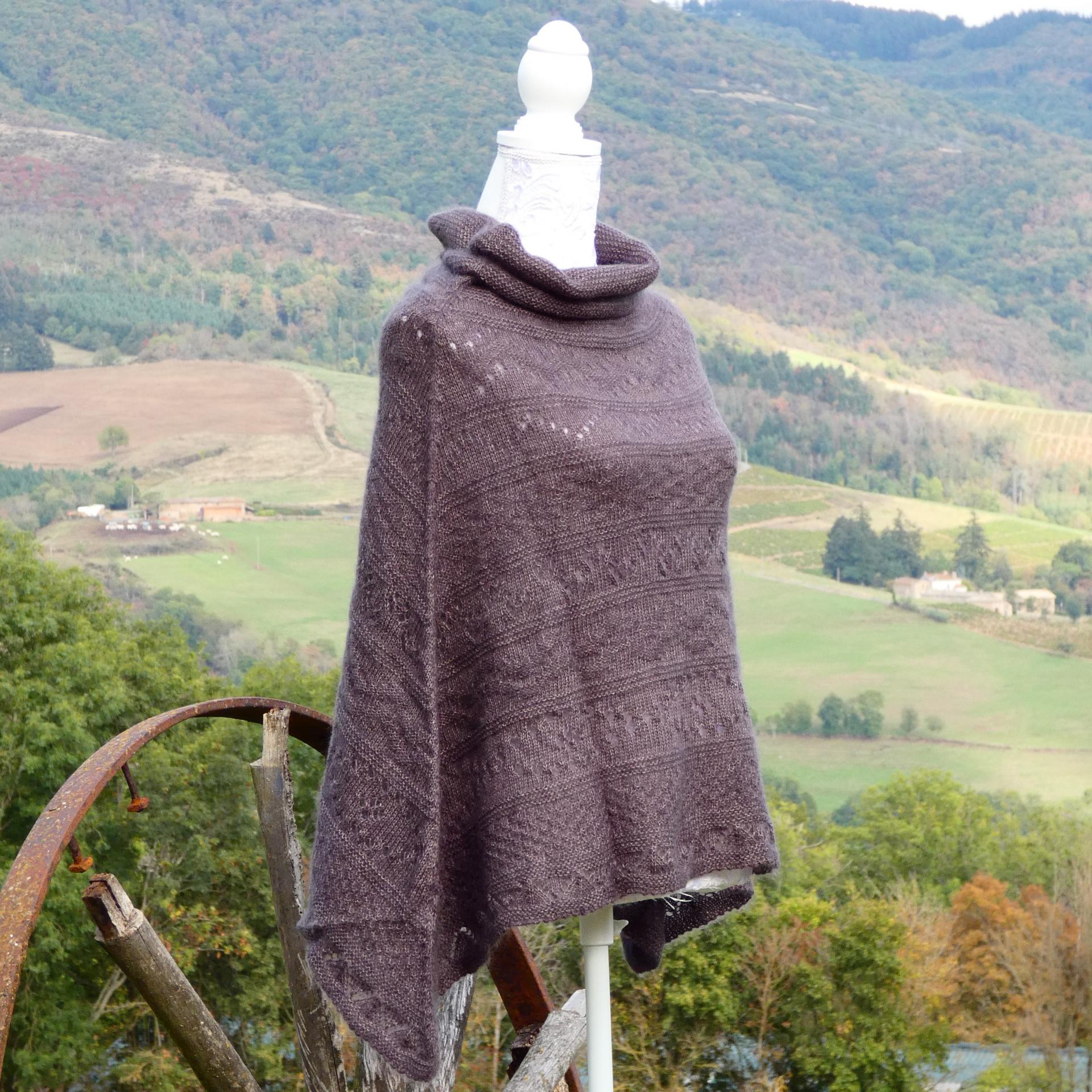 Poncho mohair chevêche