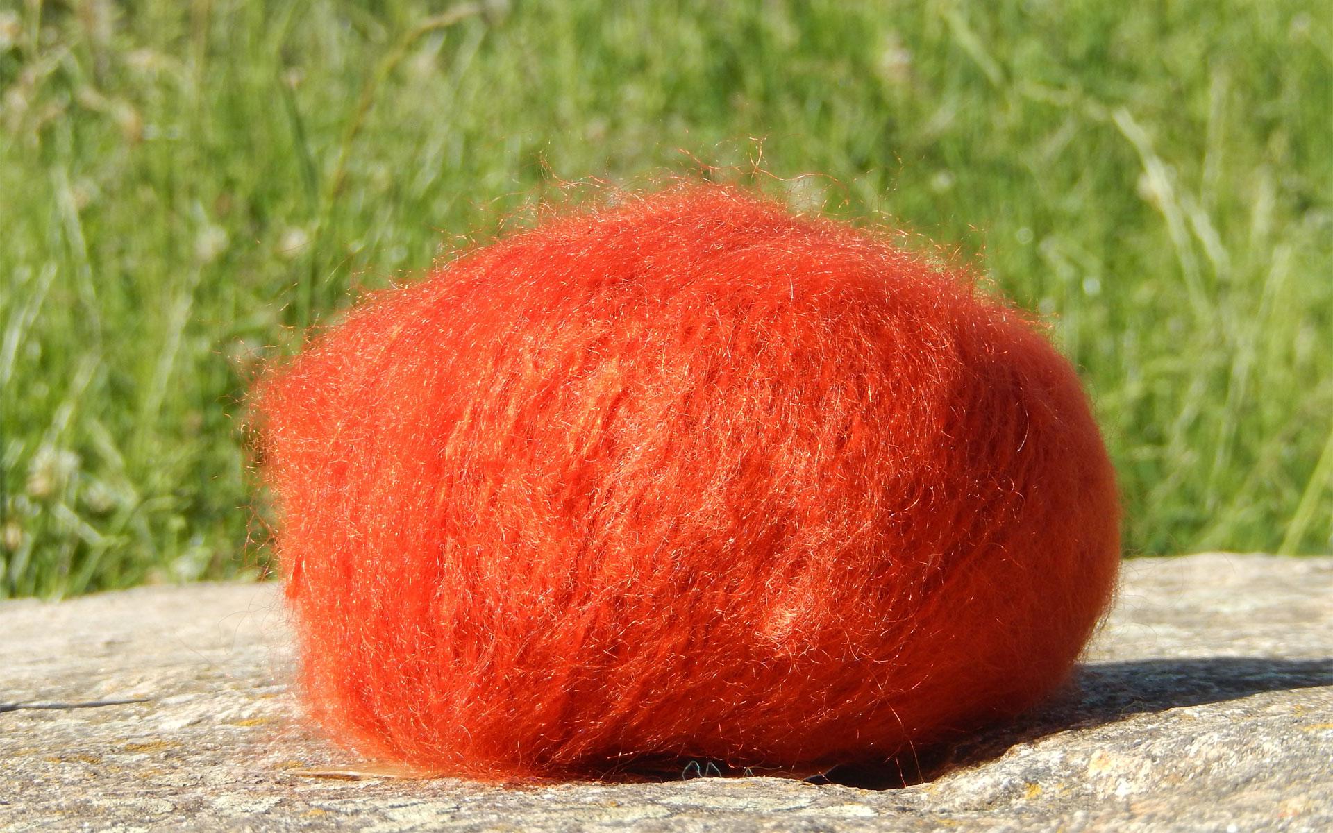 Pelote laine Mohair potiron