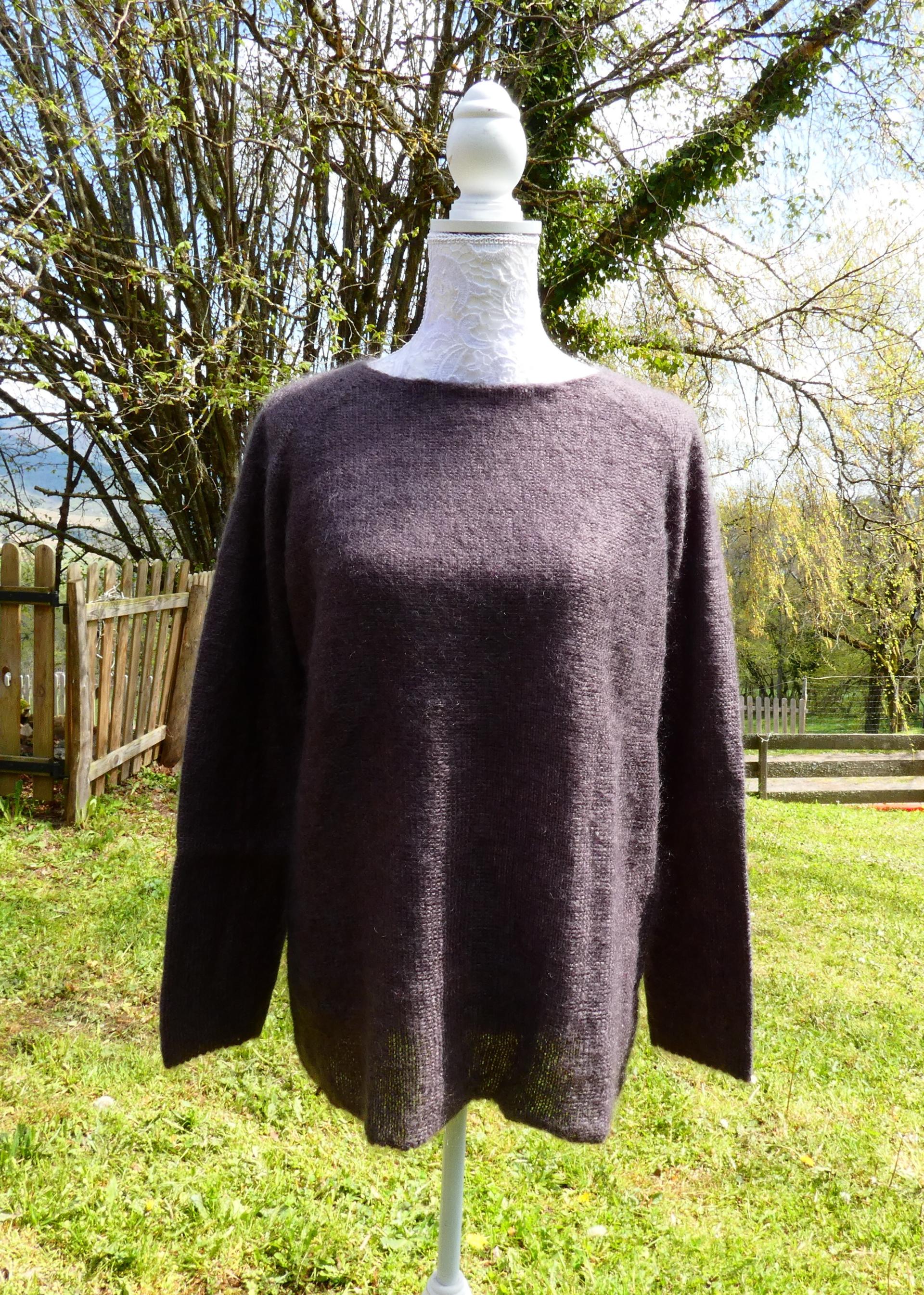 Pull tunique Mohair rond chevêche