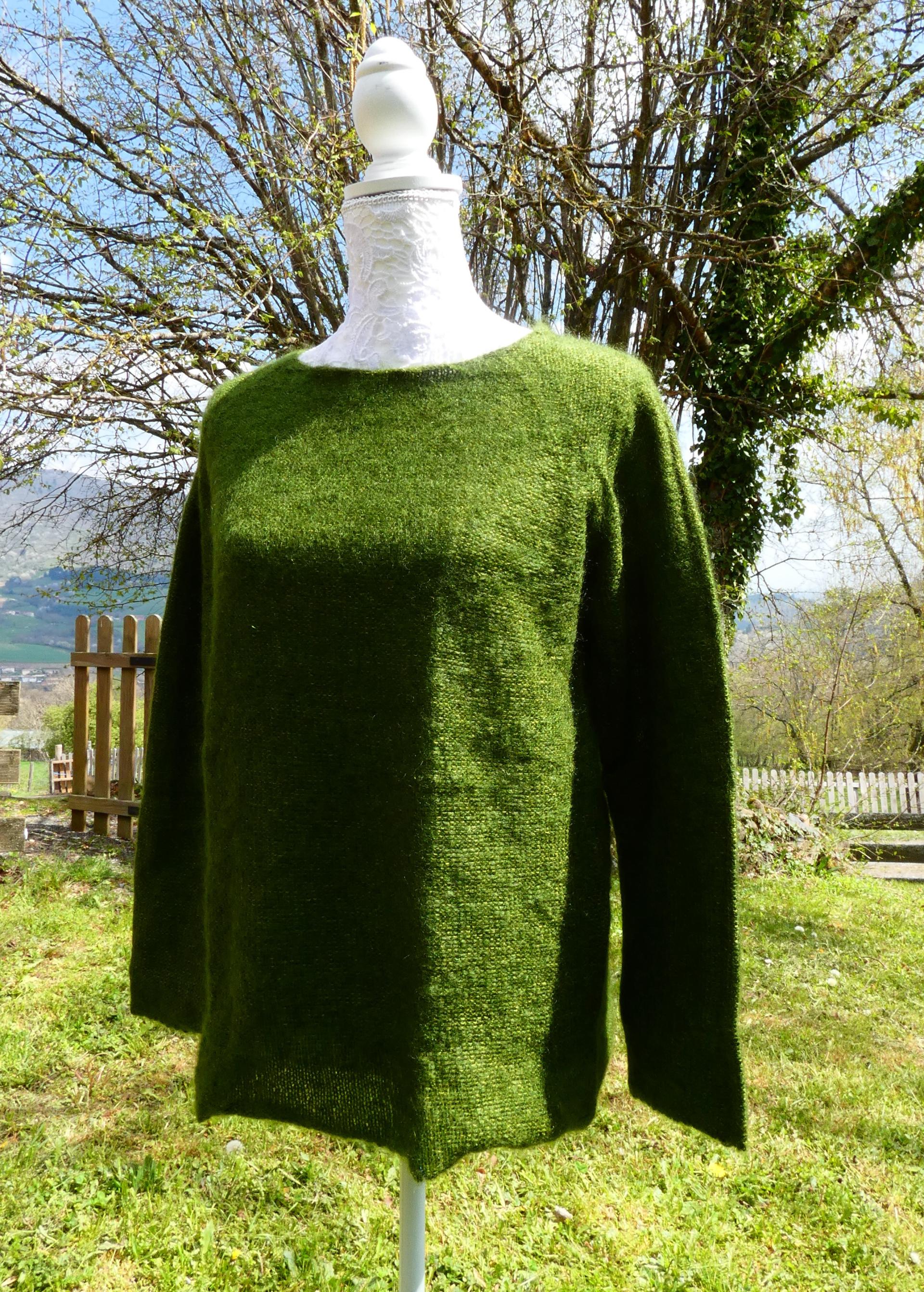 Pull tunique Mohair rond mousse
