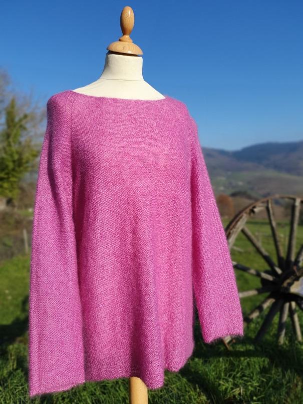 Pull Mohair rond violine