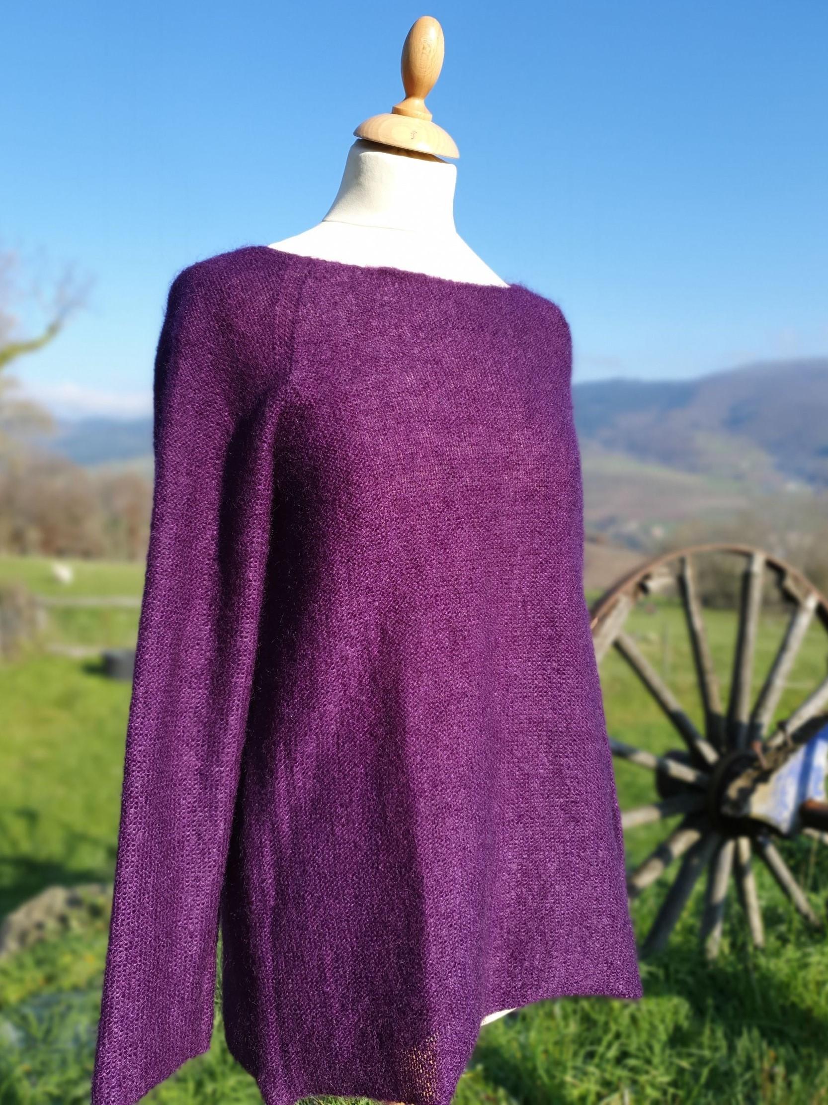 Pull Mohair rond pensée