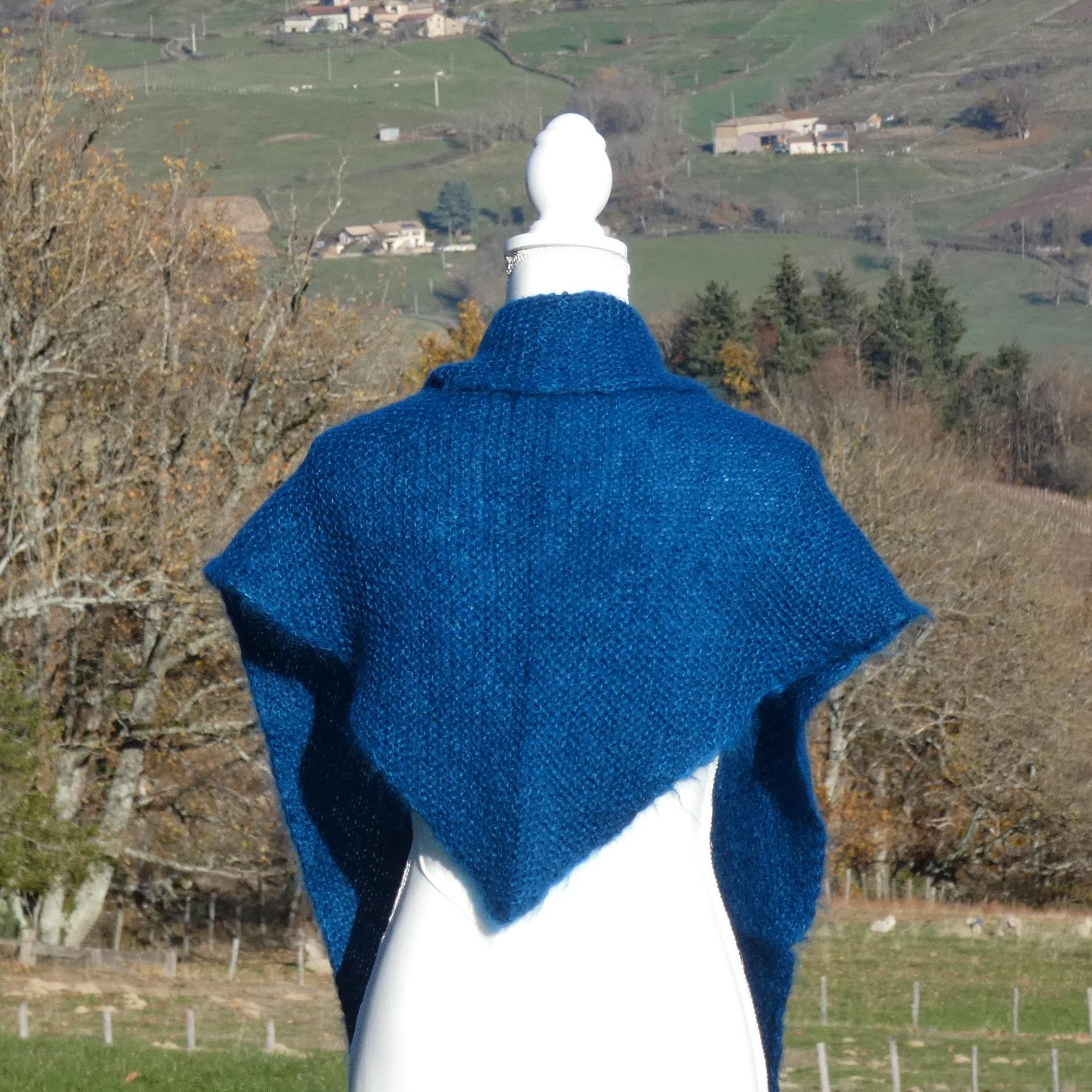 3en1 mohair bleu paon