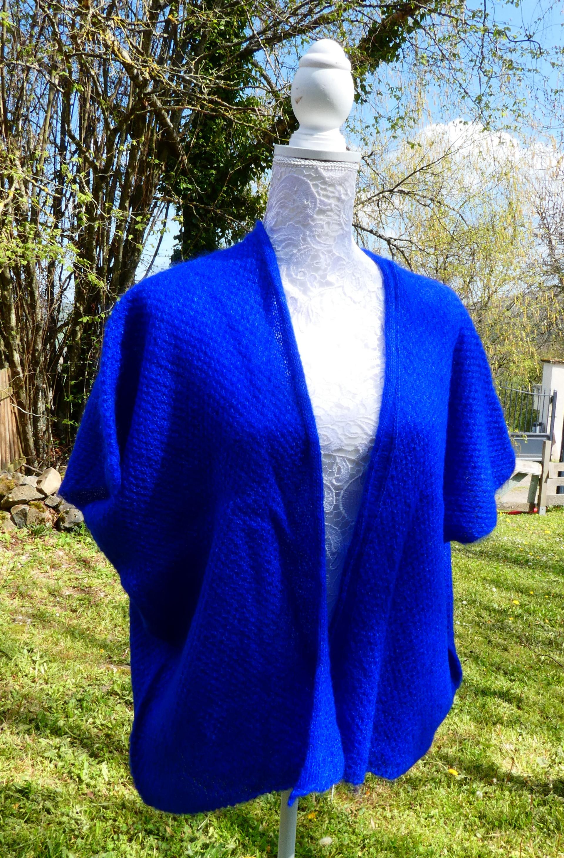 Gilet mohair primadonna bleu klein