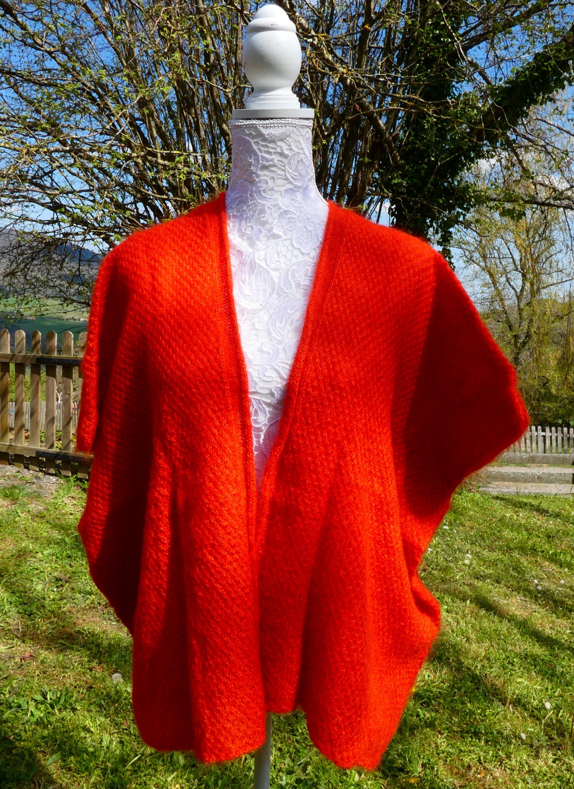 Gilet mohair primadonna potiron 1