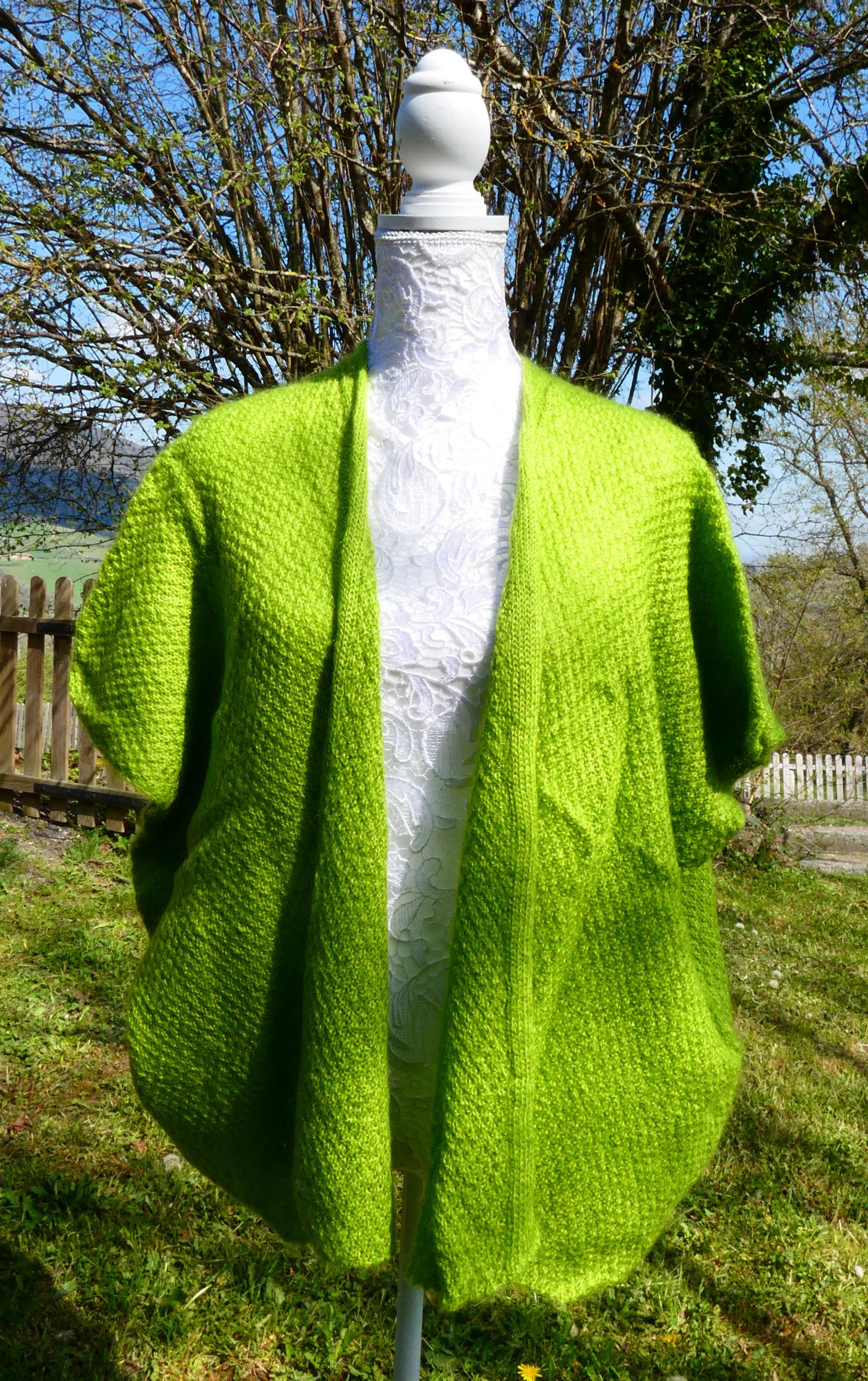 Gilet mohair primadonna vert anis